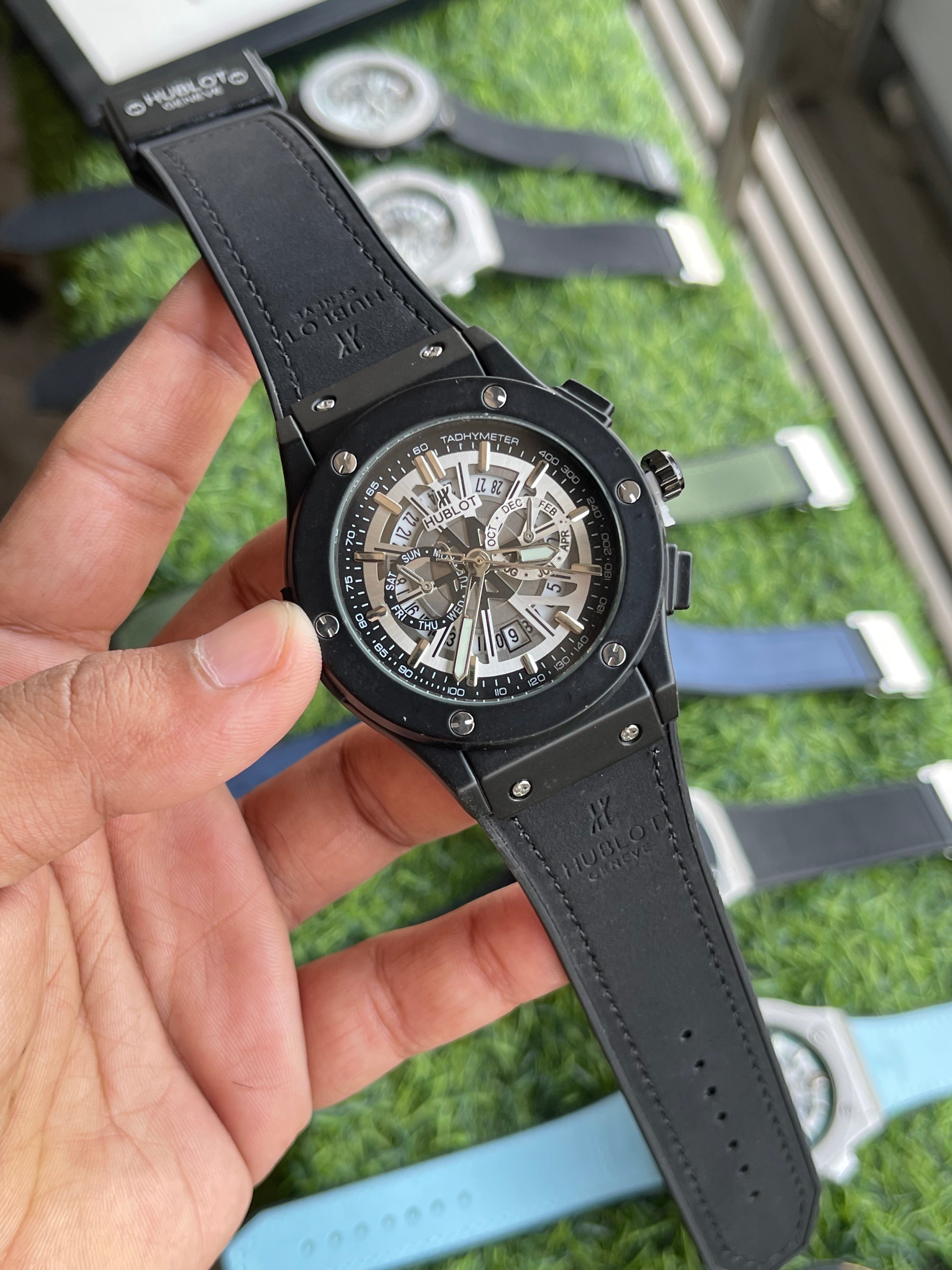 RC Hublt Luxury Skeleton-Dial Sports Watch