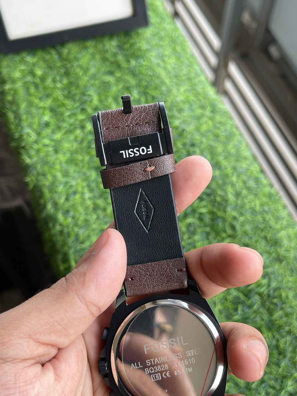 RC Fossiil Chronograph – Black & Brown Leather Edition