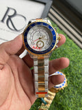 RC RLX Yacht-Master II Two-Tone Blue Bezel Chronograph Watch (Sahil khan edition)