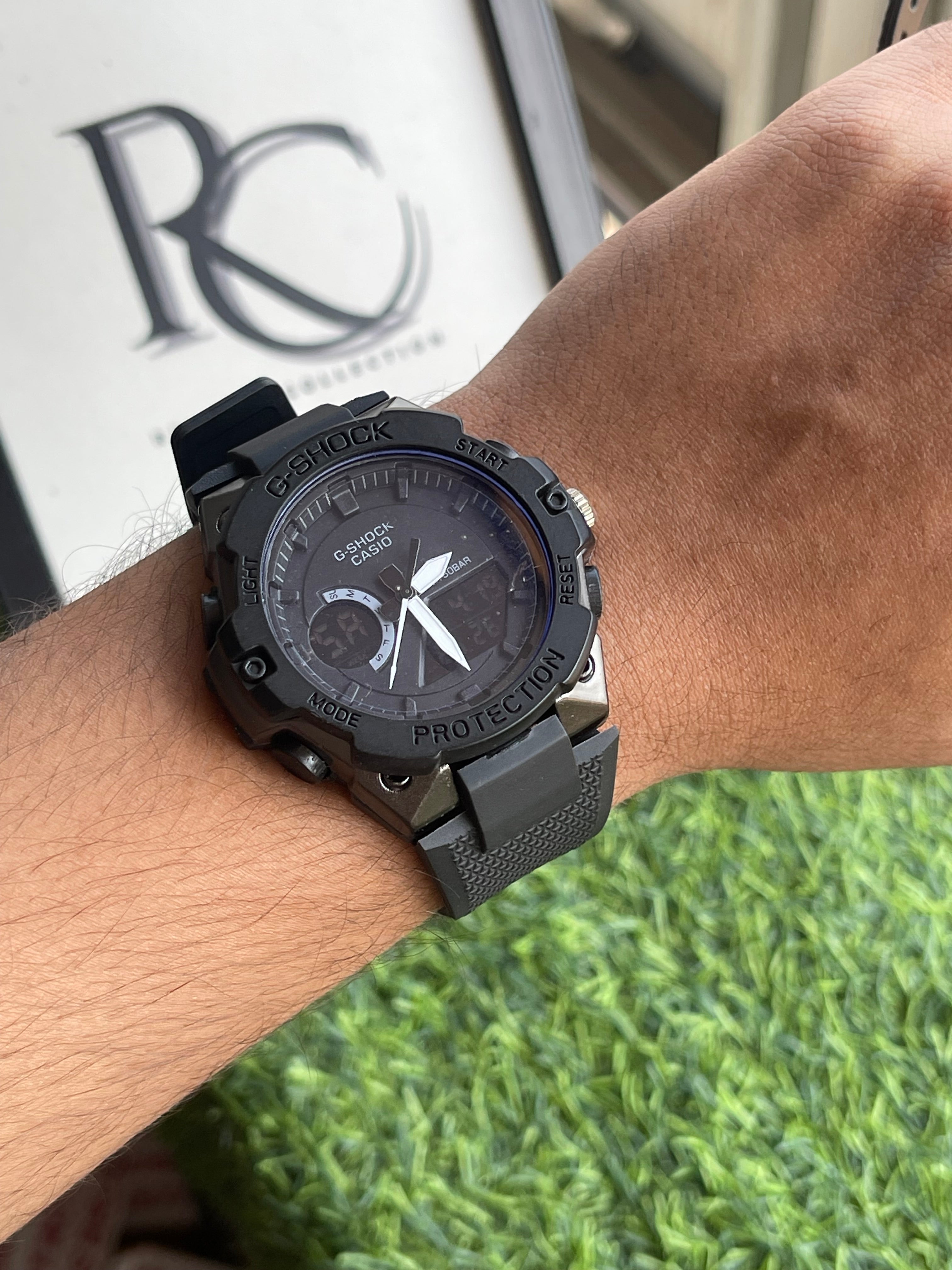 RC G-Shok Style Analog-Digital Men’s Watch | Black Sport Edition