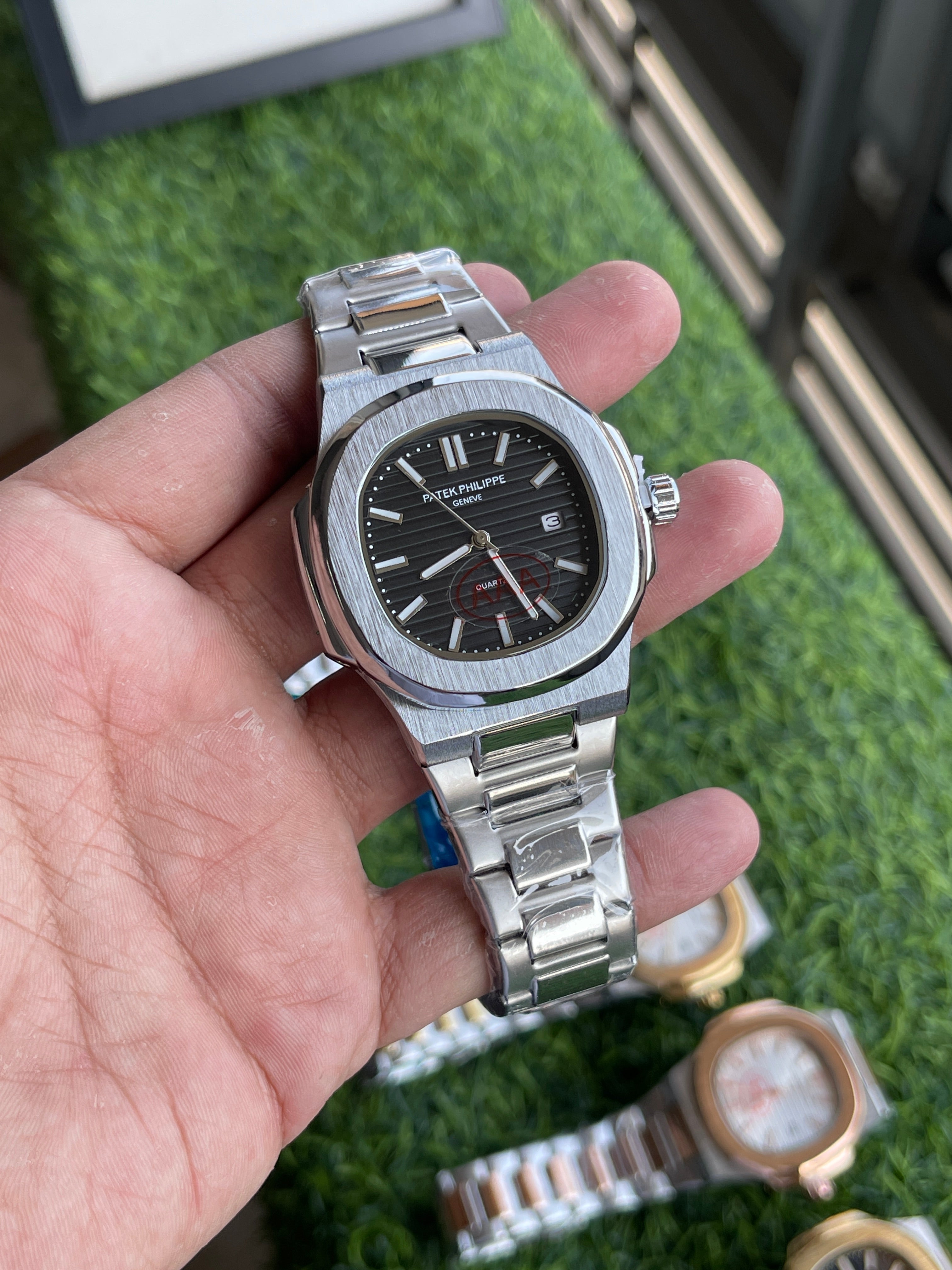RC Patek Stainless Steel Luxury Watch – Black Dial