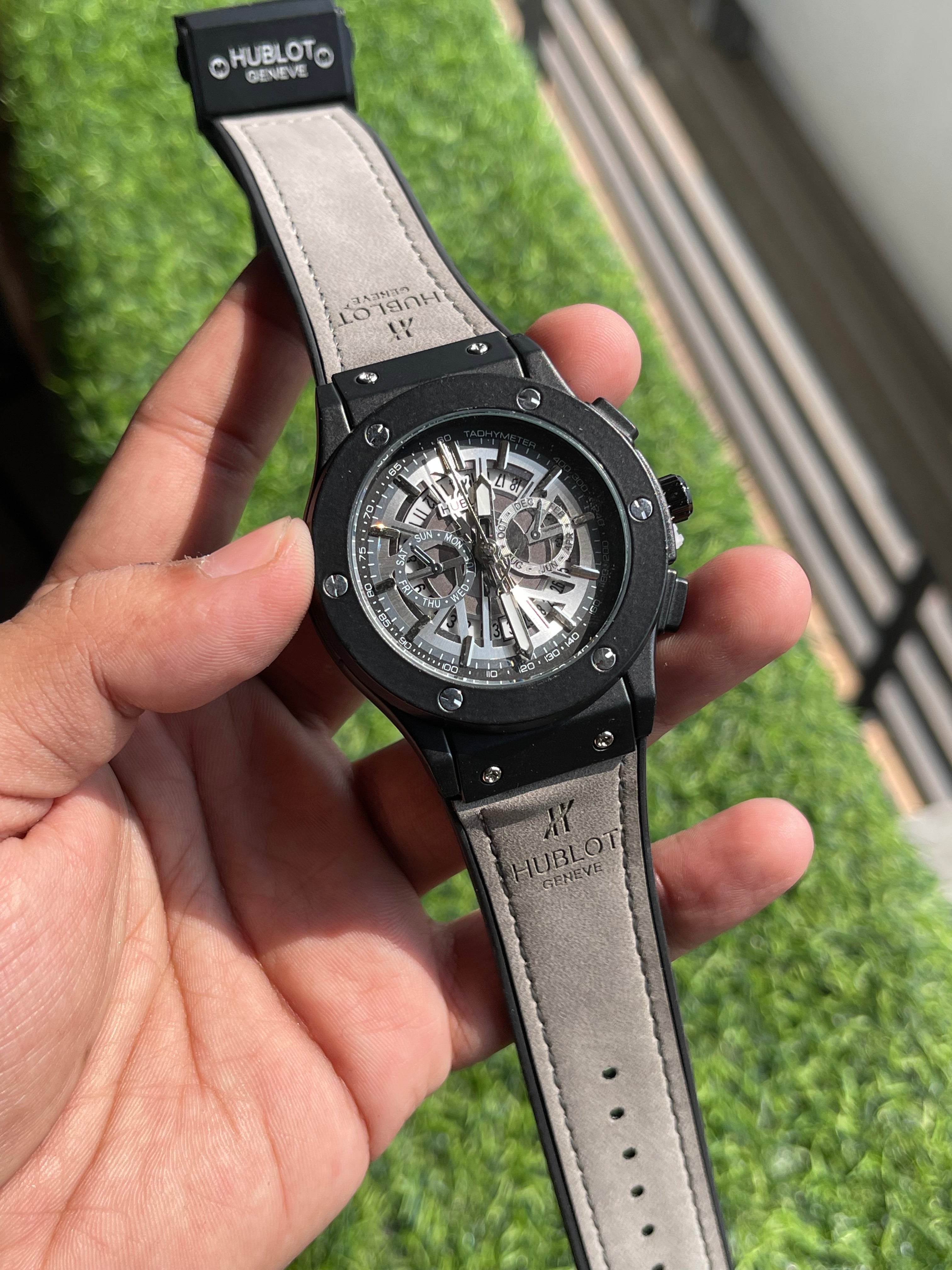 RC Hublt Luxury Skeleton-Dial Sports Watch