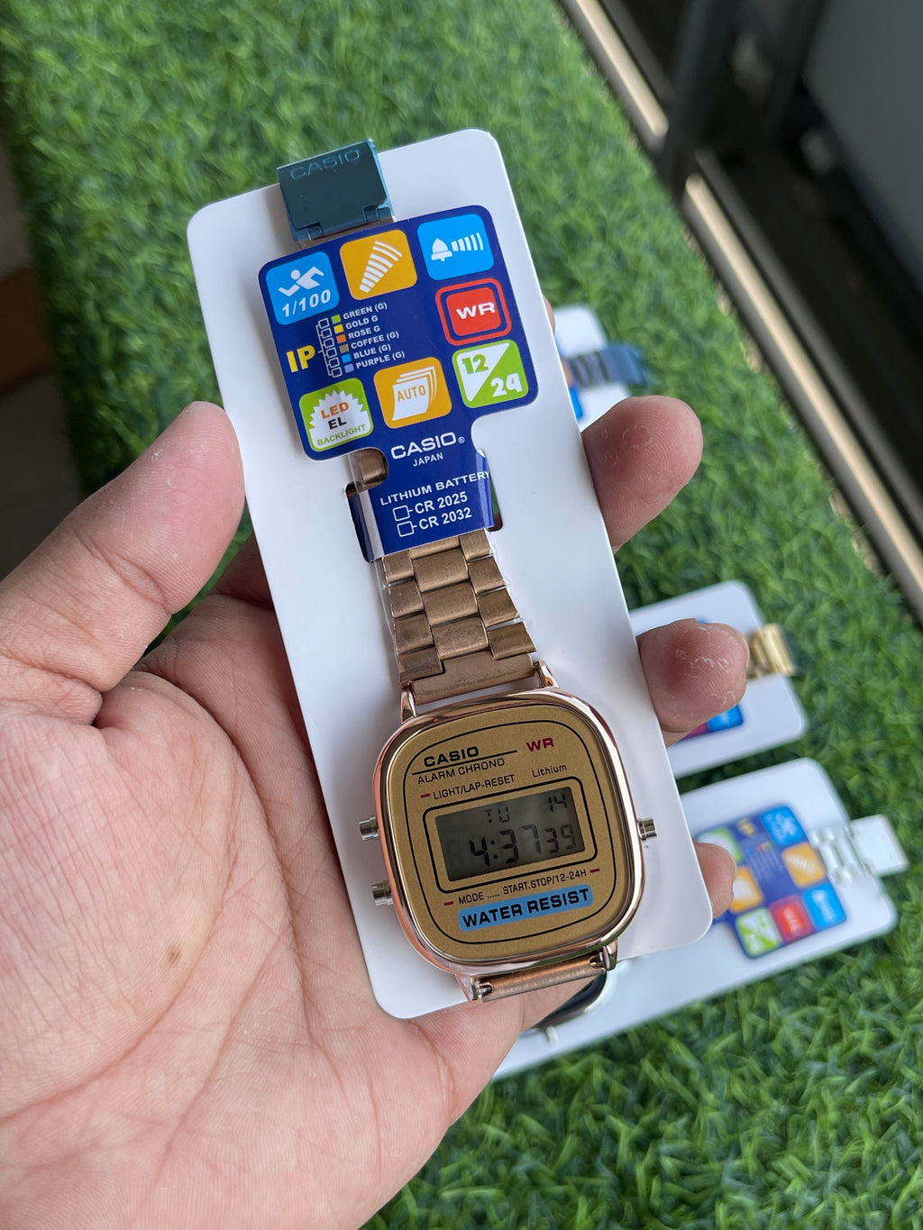 RC Casiio Vintage Digital Watch – Rose Gold Dial with Rose Gold Metal Strap