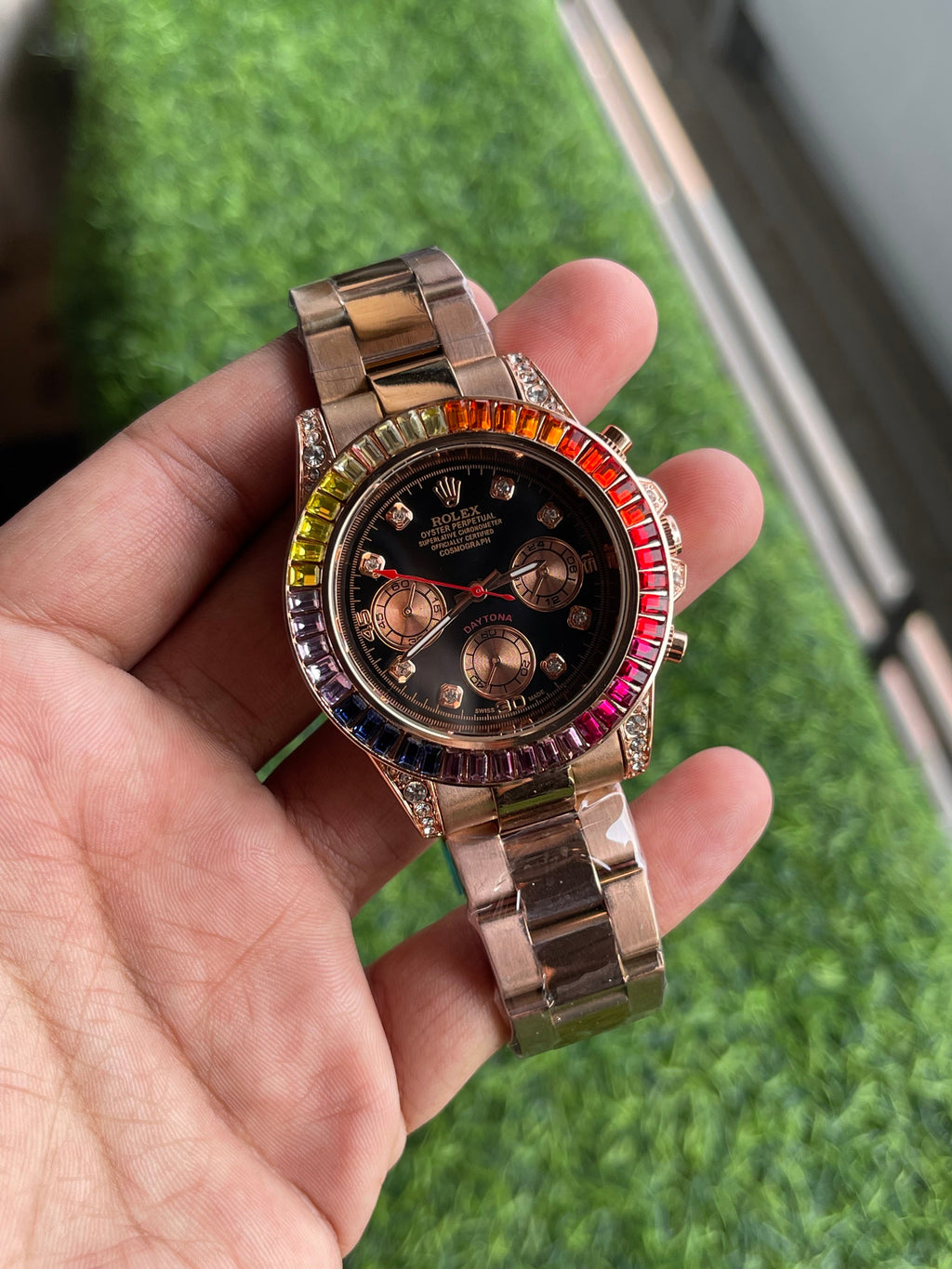 RC RLX rainbow edition premium quality watch (featured by virat kohli)