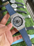 RC Hublt Skeleton Chronograph Blue Strap Watch