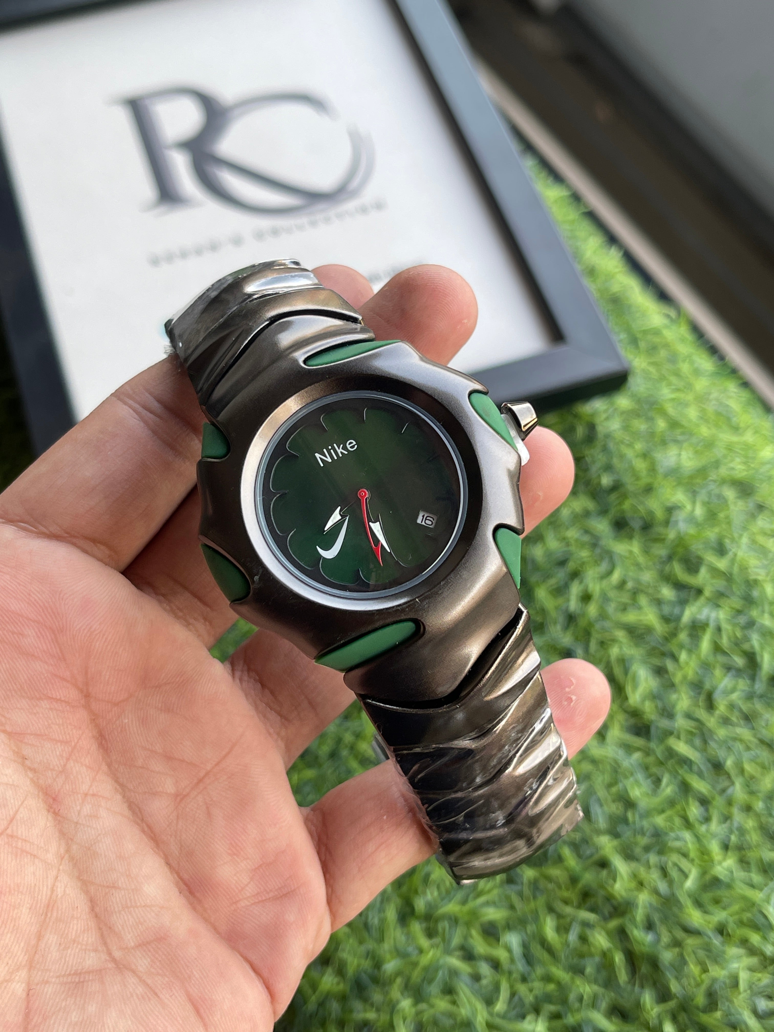 RC Nikee Sport Watch – Black & Green Dial