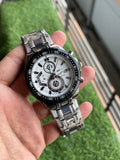 RC Casiio Edifiice White Dial Chronograph – Black Bezel Edition