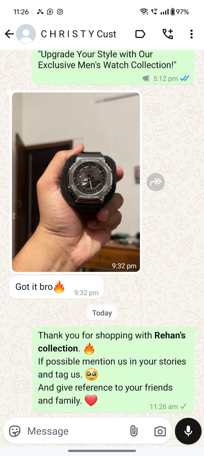 RC G-Shok GM-2100 Silver Classic Analog-Digital Watch