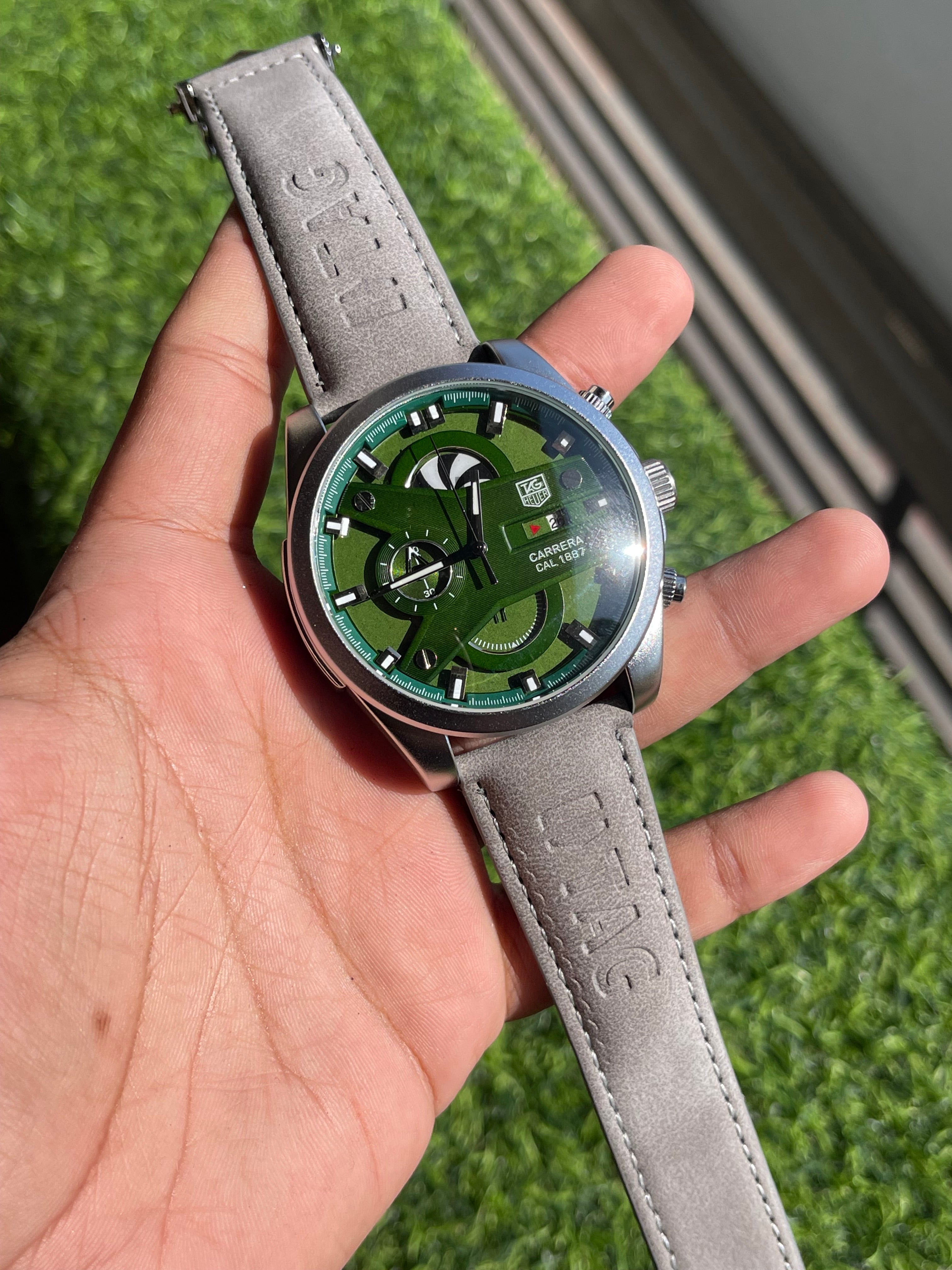 RC TAG Carreraa Cal. 1887 – Green Dial Chronograph (Premium Edition)