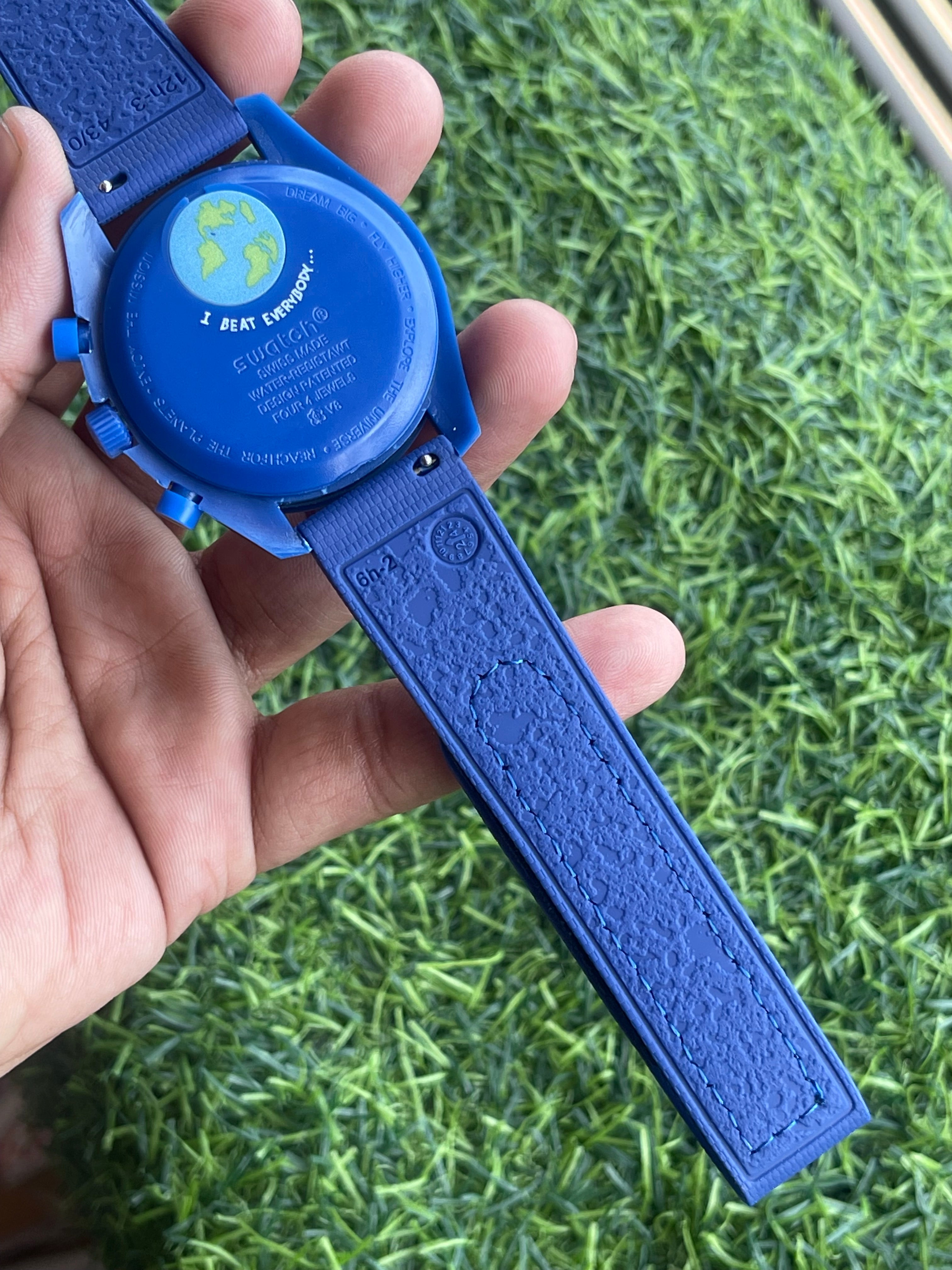 RC Omegaa x Swatch MoonSwatch “Neptune” Blue Chronograph