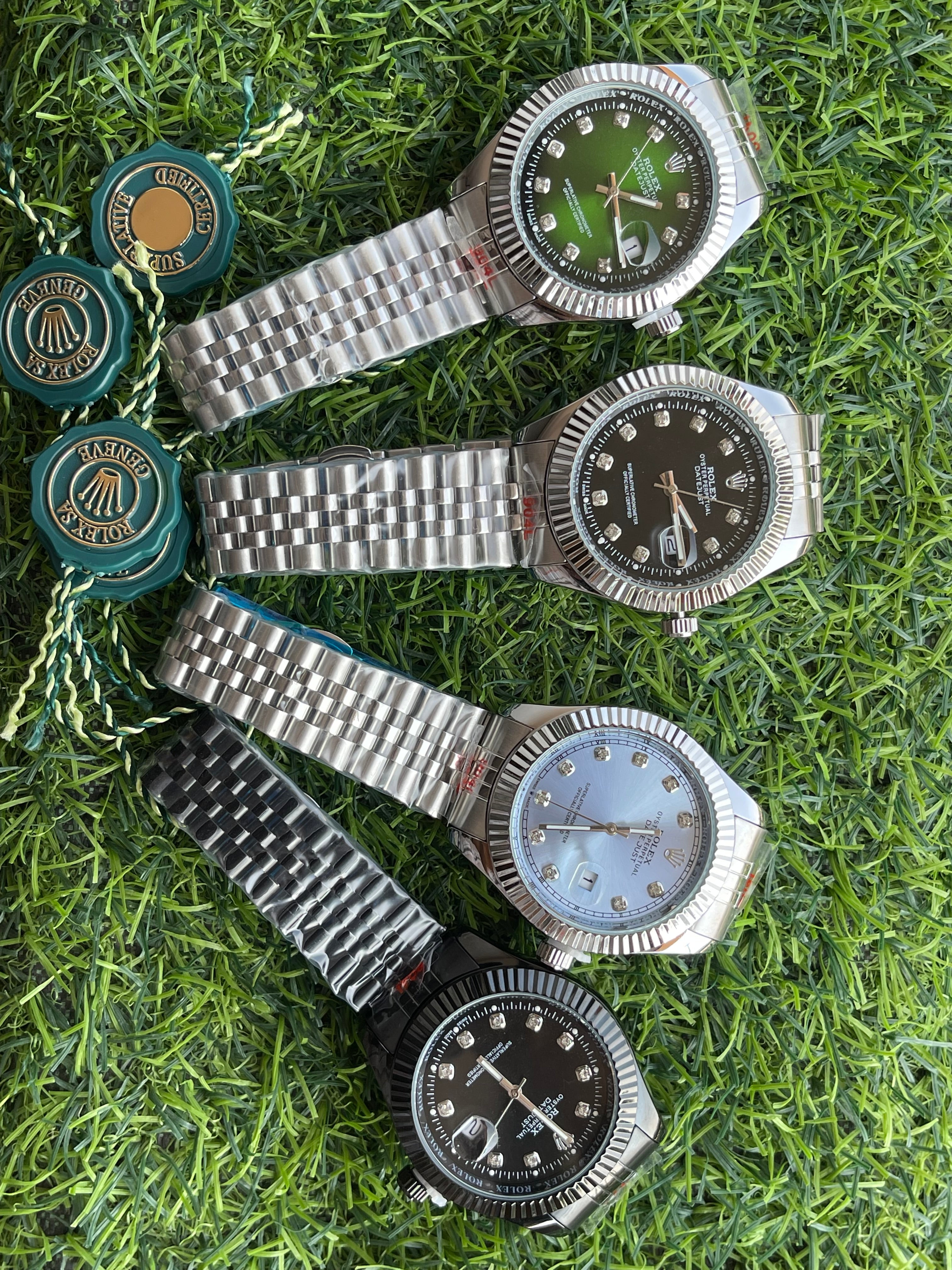 RC RLX Oyster Perpetual Datejust – Green Dial (Diamond Markers)