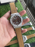 RC Hublt Classic Fusion Skeleton Quartz – Brown Dial & Tan Leather