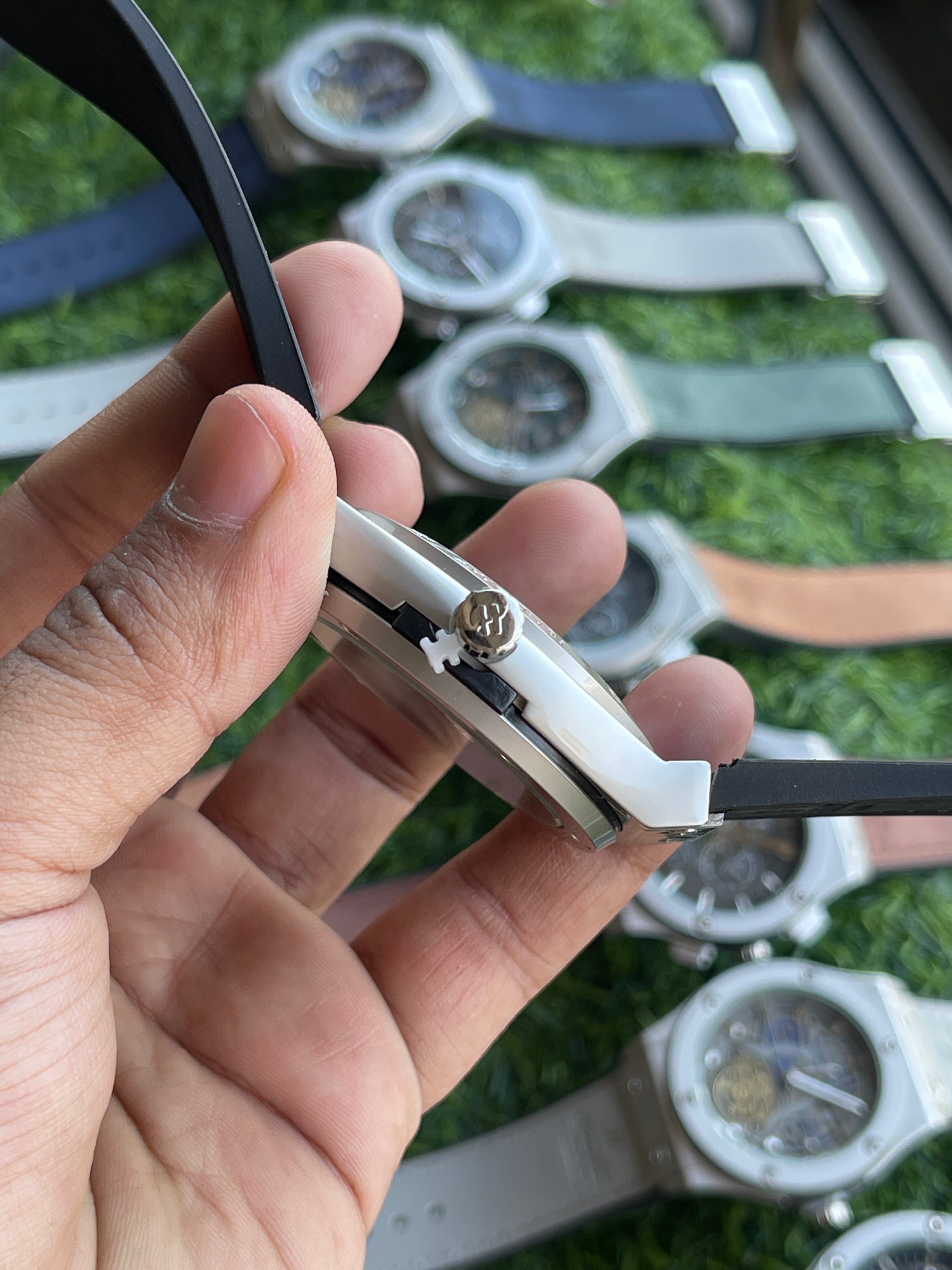 RC Hublt Skeleton Chronograph – Black Strap