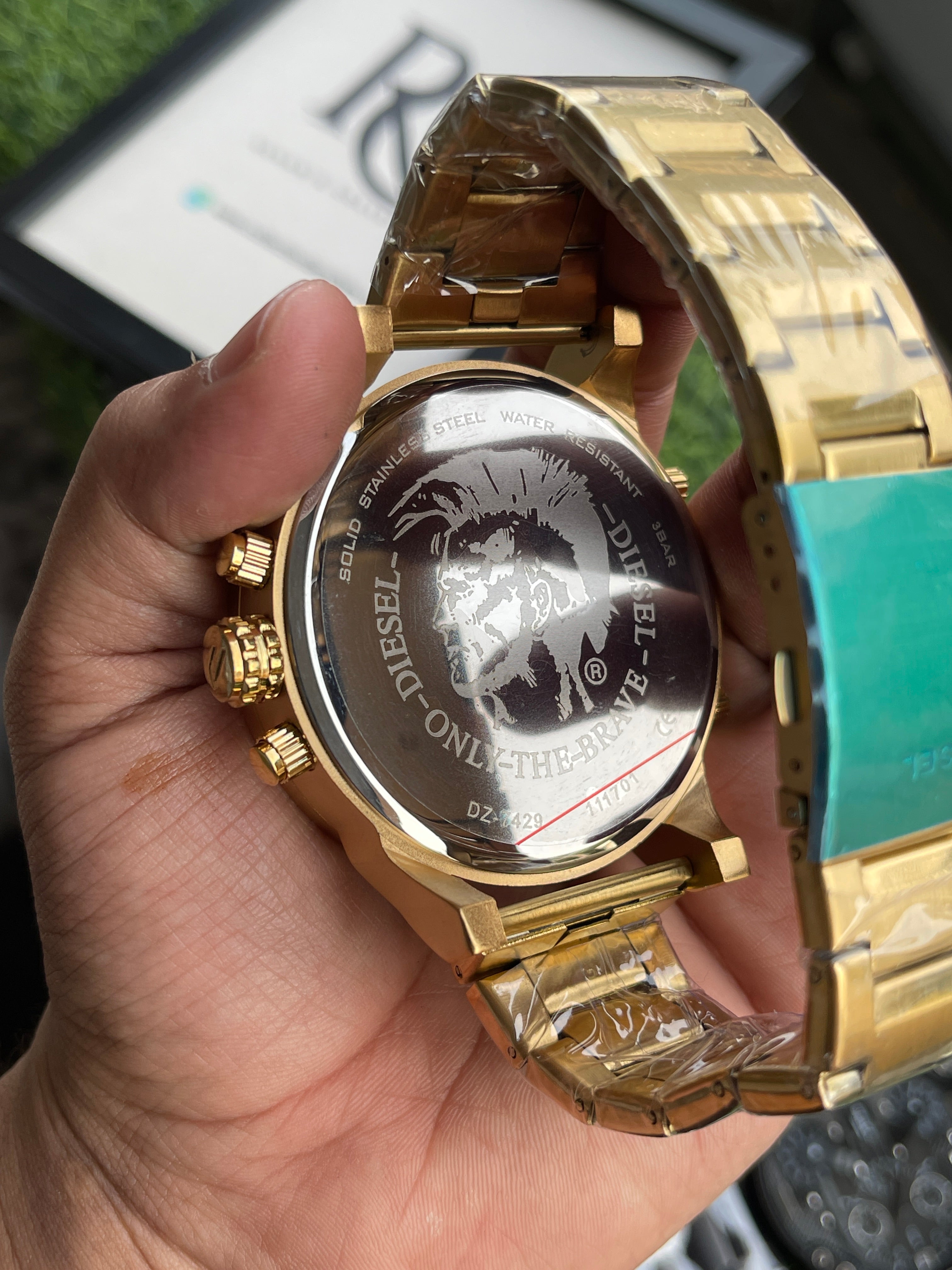 RC Diiesel Mega Chief Dual-Time Chronograph – Gold Stainless Steel Edition