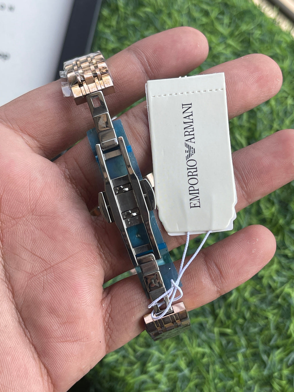 RC Emporiio Armanii–Style Rose Gold Crystal Dial Watch