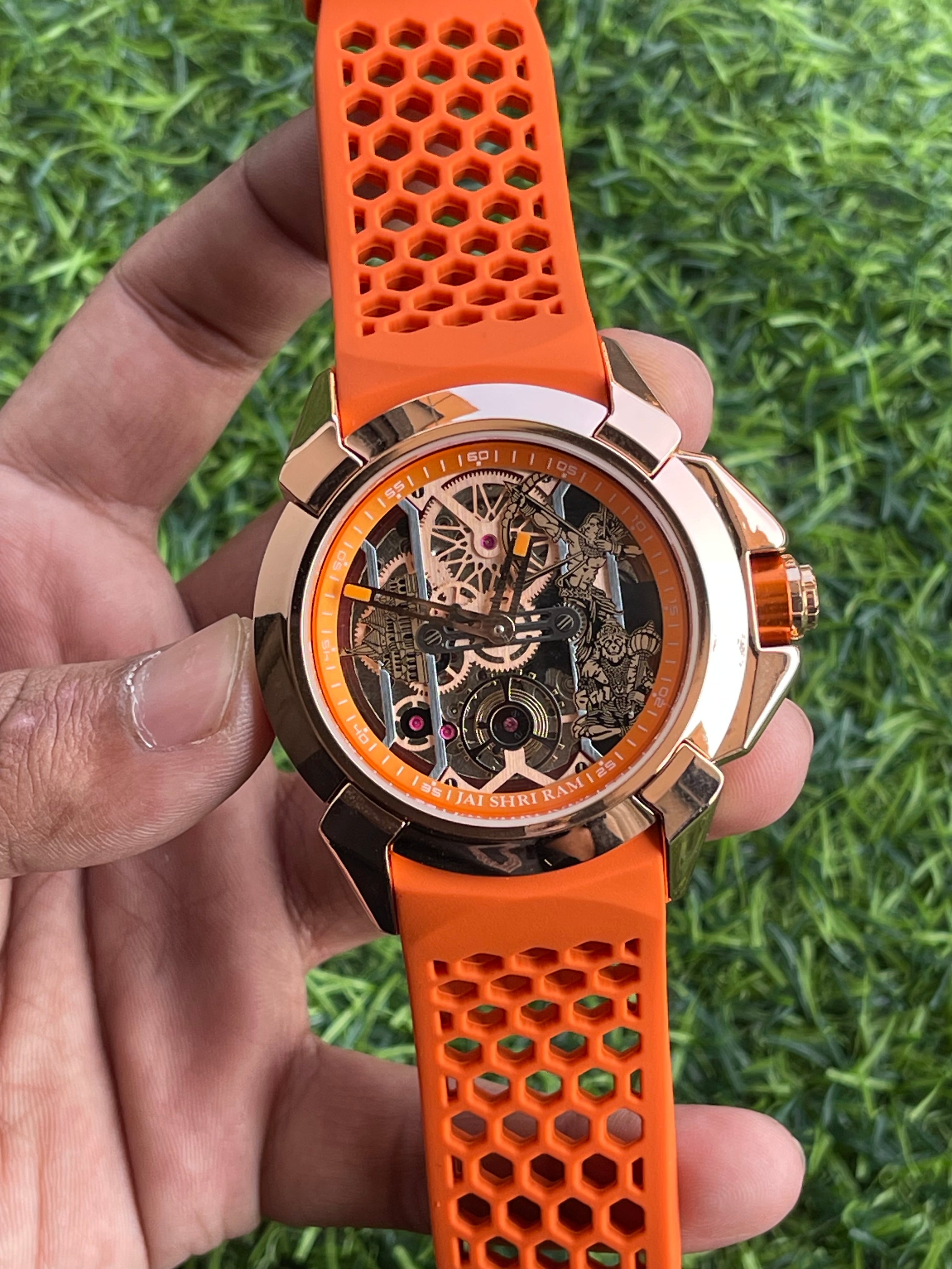 RC JACOB Shri Ram Limited Edition Skeleton Automatic Watch (wear by many celebrities)