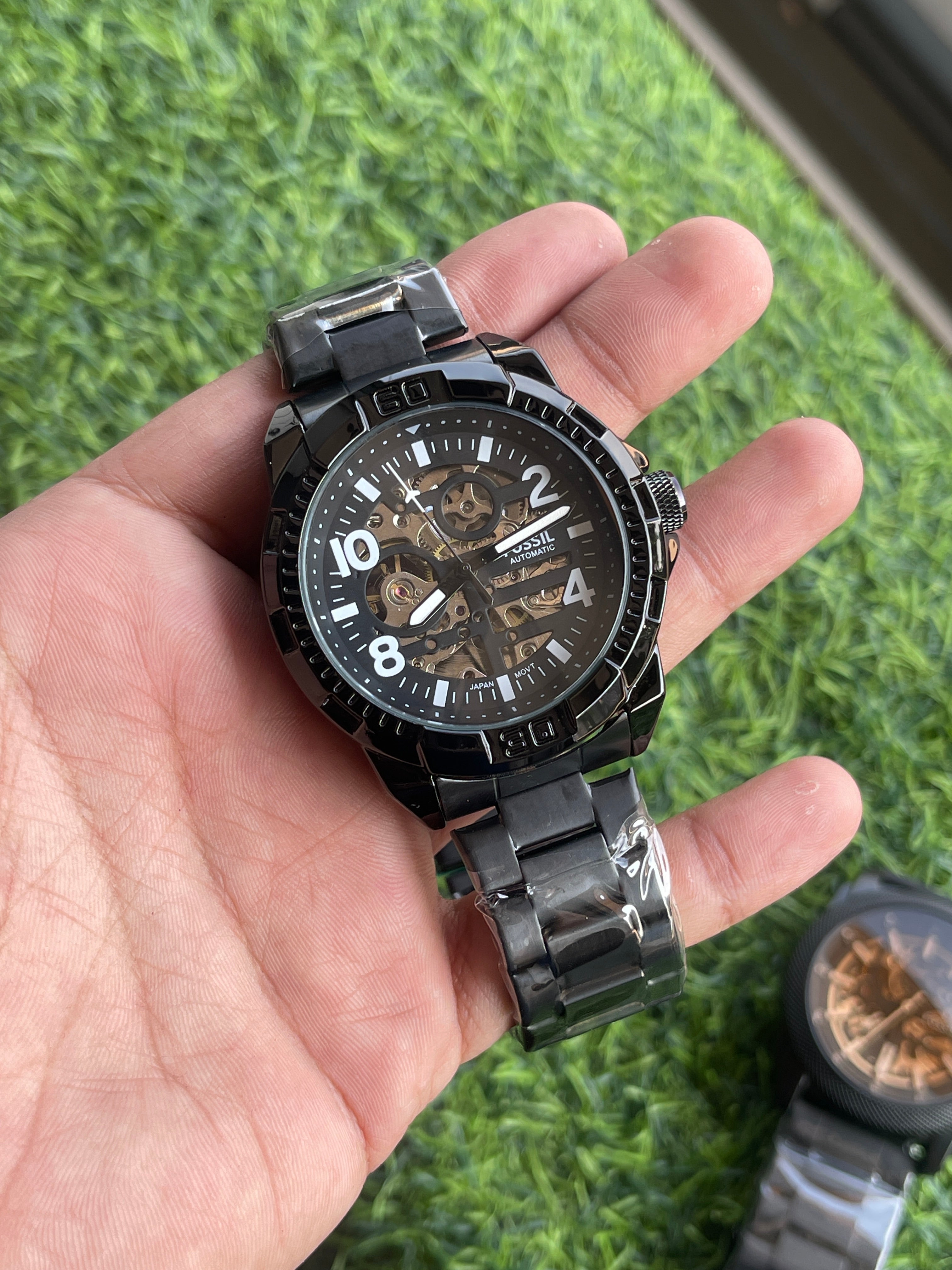 RC Fossiil Automatic Skeleton Watch – Black Edition