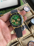 RC RLX Daytona – Gold Case, Green Dial (Quartz Model)