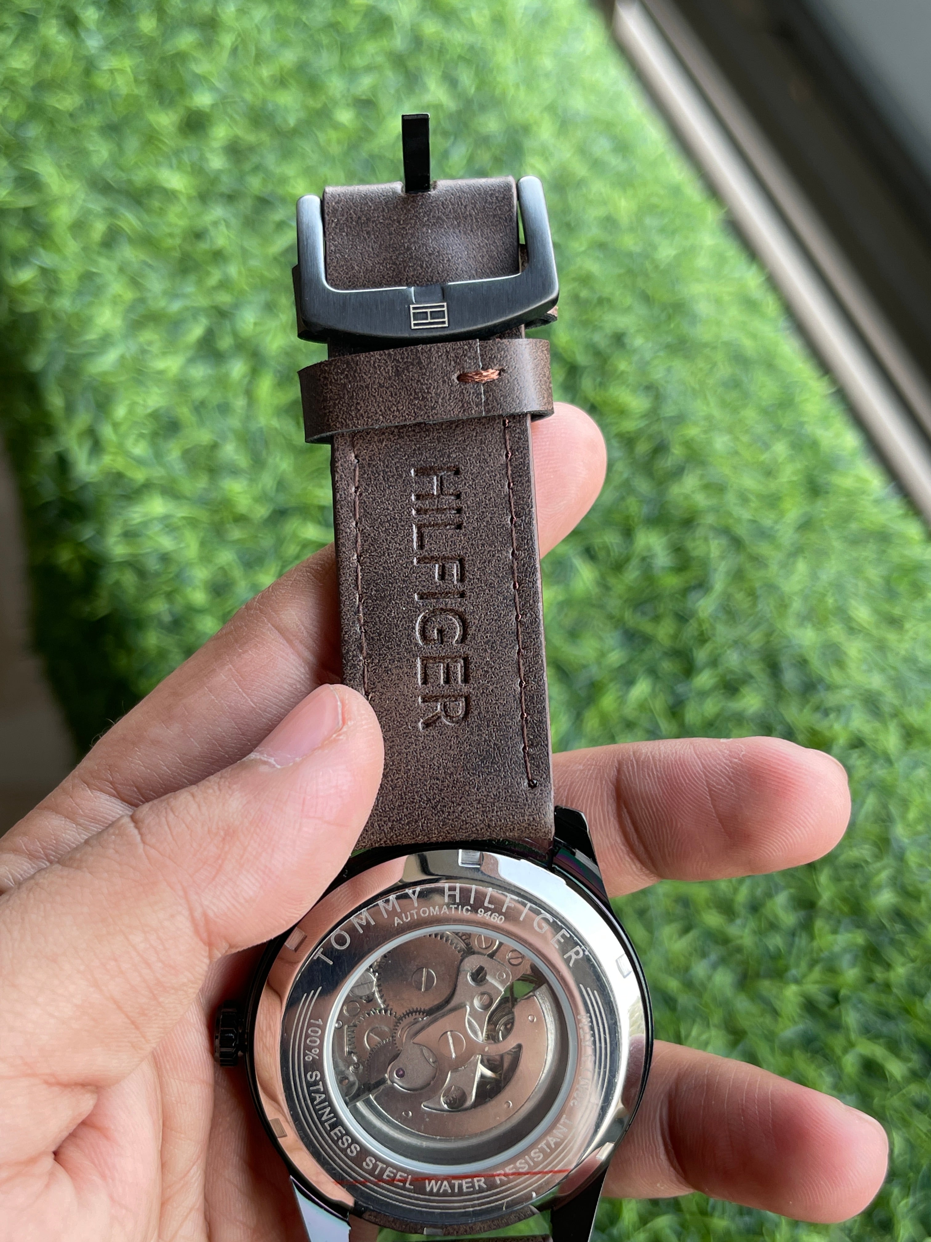RC Tommy Automatic Skeleton Watch – Brown Leather Strap
