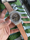 RC Hublt Skeleton Quartz – Brown Strap (Warm Dial Tone)