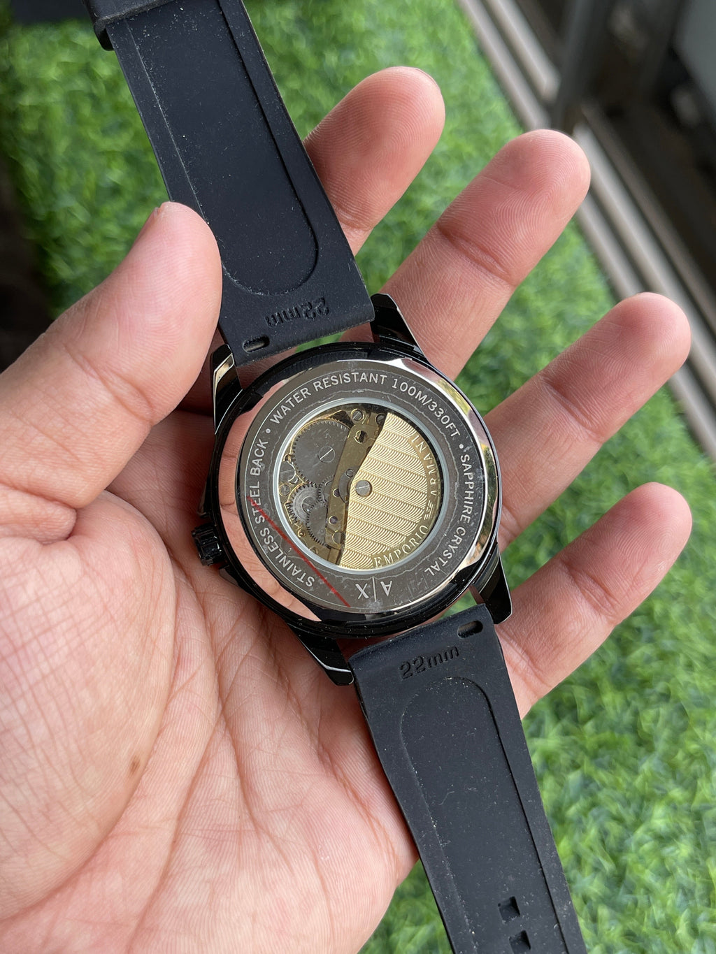 RC Armanii Exchaange Skeleton Dial Automatic – Black Edition