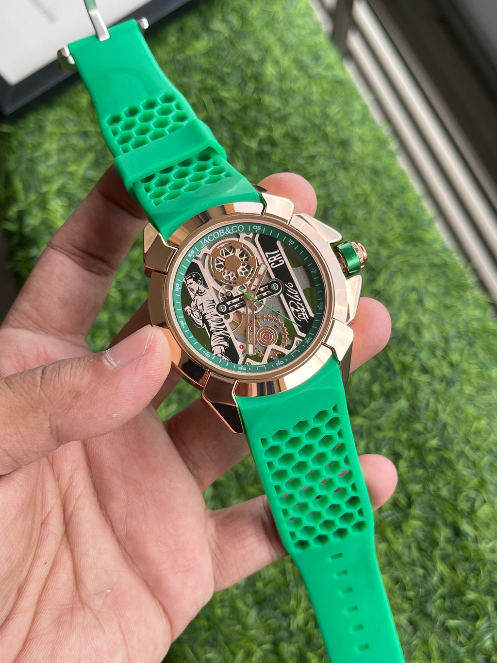 RC Jaacob & Co. Epic X CR7 Skeleton Edition (green-copper)