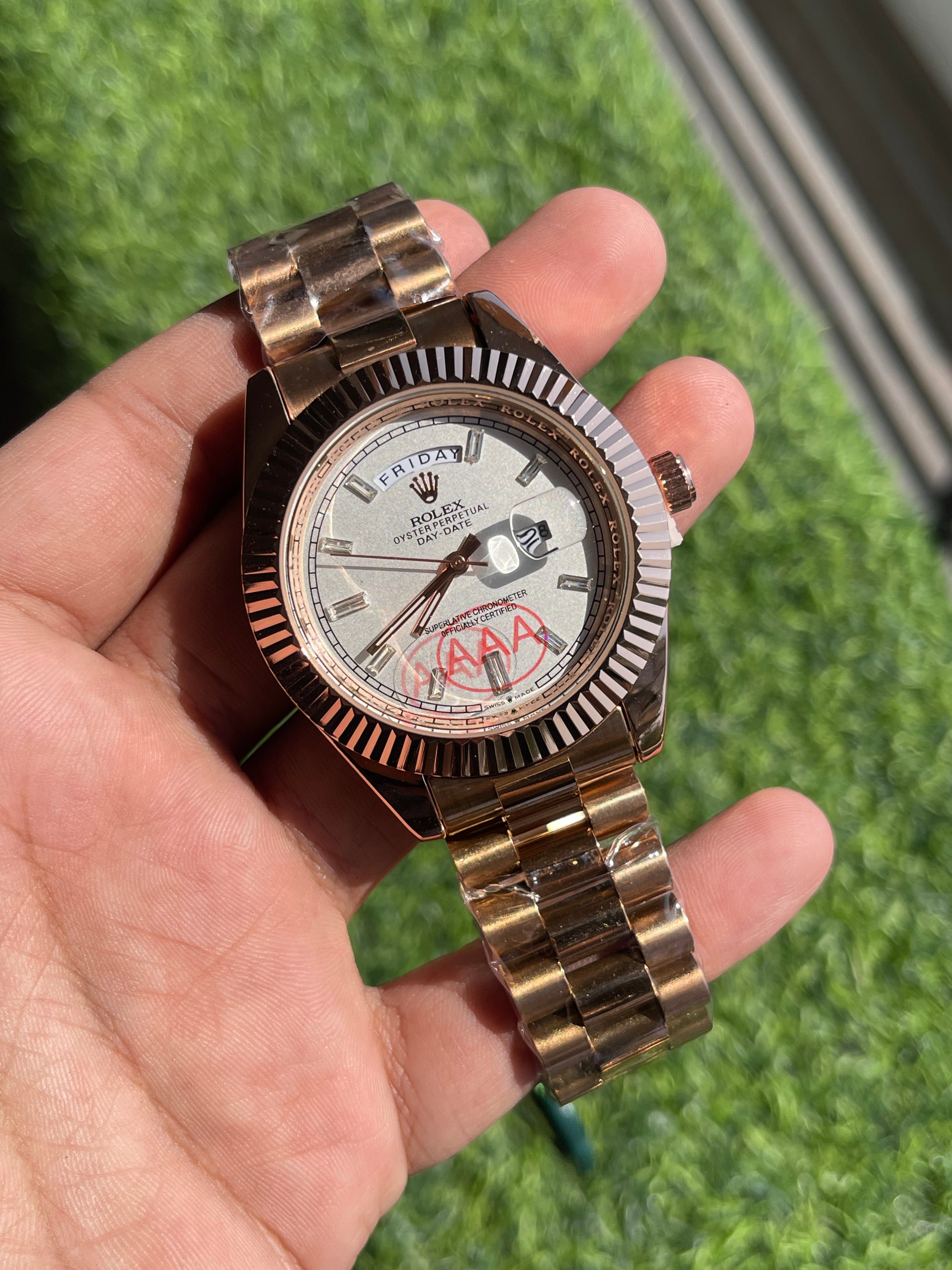RC RLX Day-Date premium quality chain watch