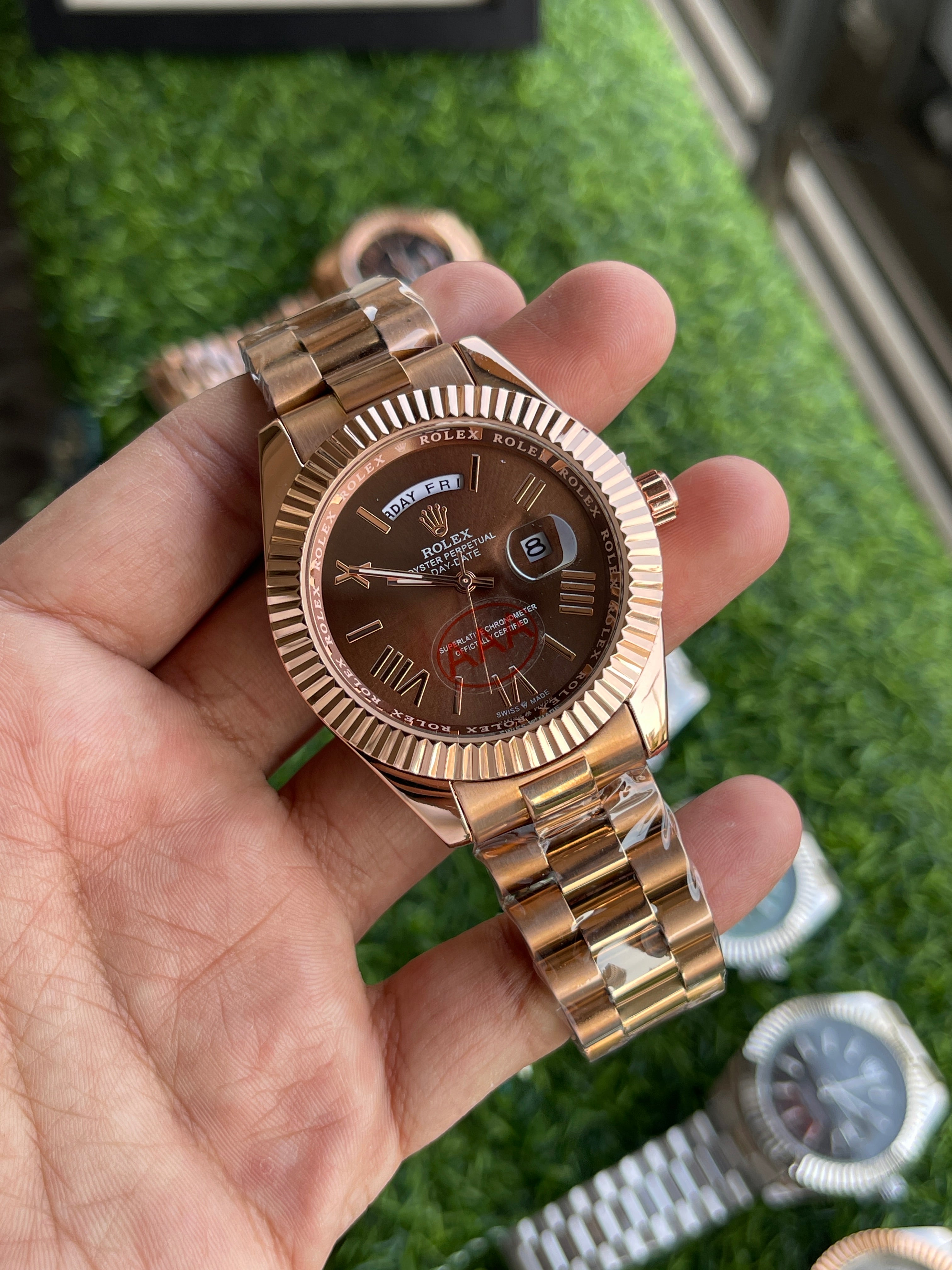 RC RLX Day-Date premium quality chain watch