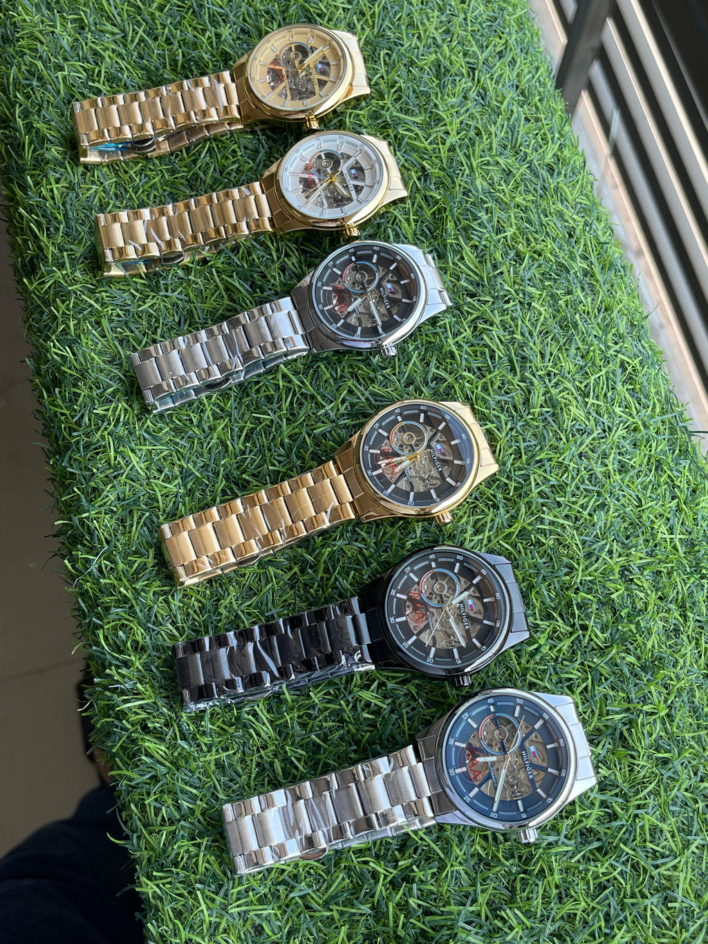 RC Tommy Automatic Skeleton Watch – Silver & Blue Edition