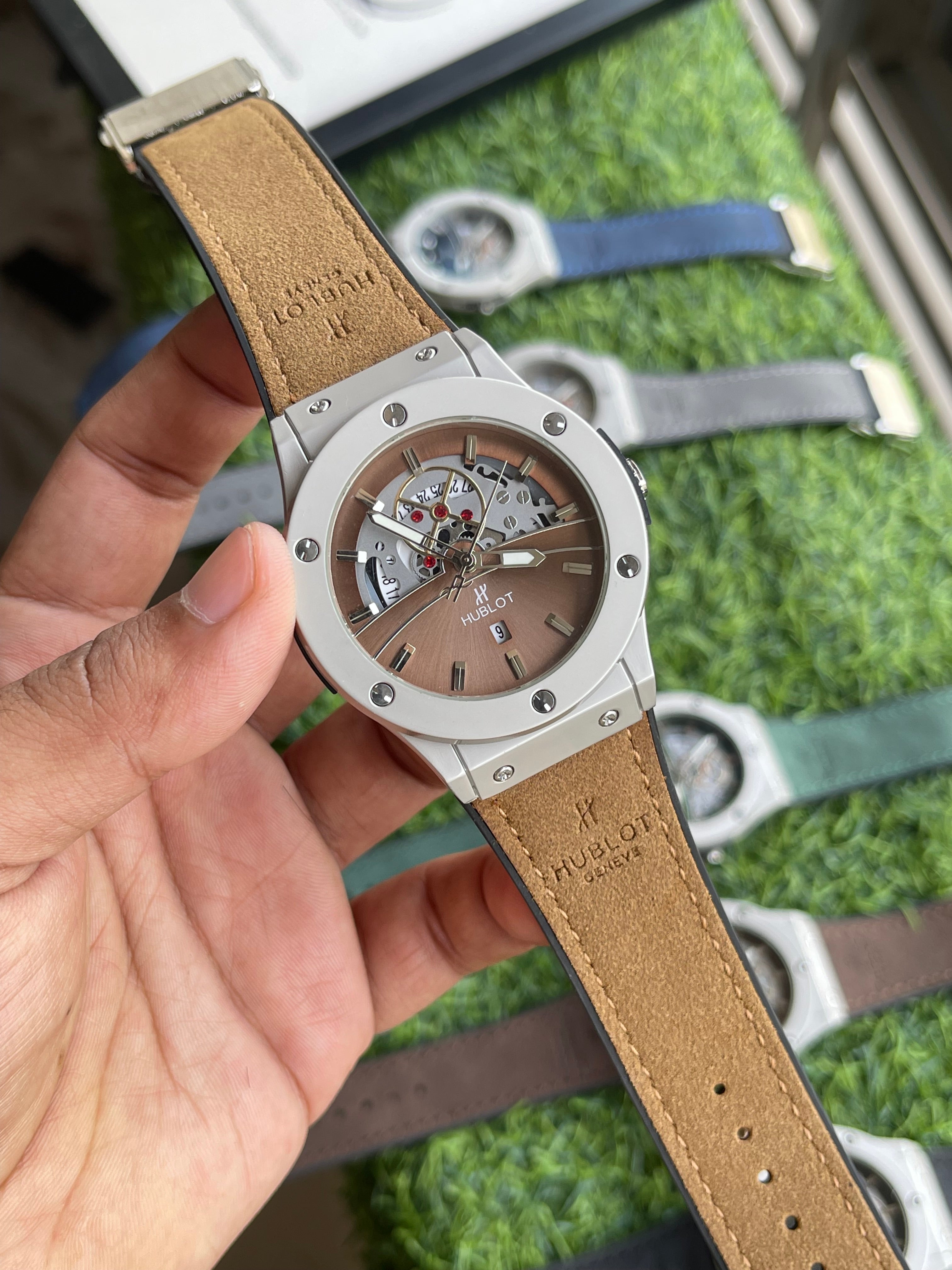 RC Hublt Luxury Skeleton-Dial Sports Watch