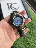 RC Nikee Sport Watch – Black & Light Blue Dial
