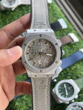 RC Hublt Classic Fusion Silver Case Light Grey Dial Quartz (Grey Strap)