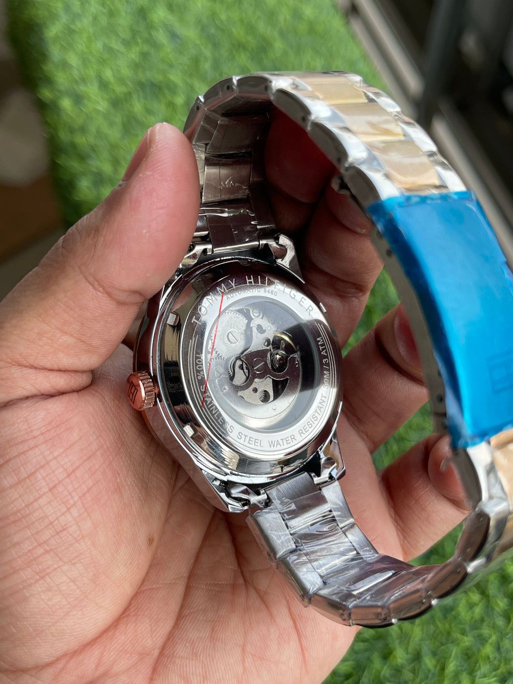 RC Tommy Automatic Skeleton Watch – White Dial with Two-Tone Bracelet