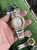 RC Patek Two-Tone Gold & Silver Luxury Watch – White Dial