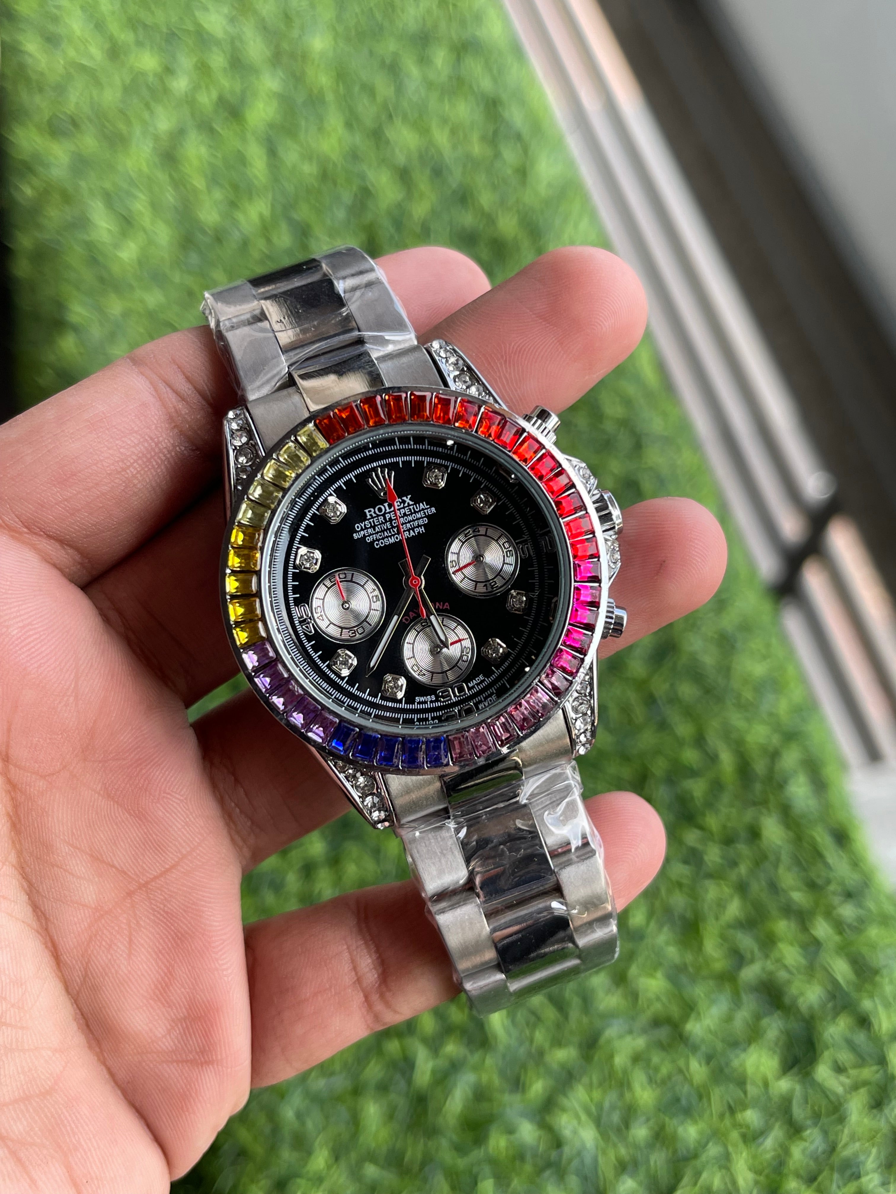 RC RLX Rainbow edition premium quality watch (featured by virat kohli)