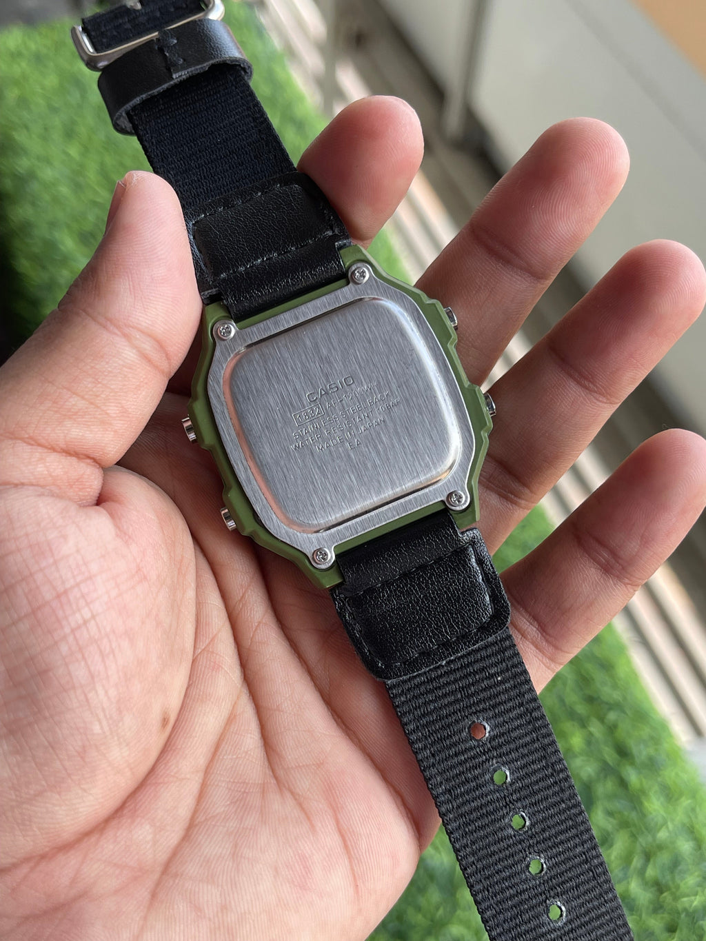 RC Casiio World Time Illuminator Digital Watch (green-black)