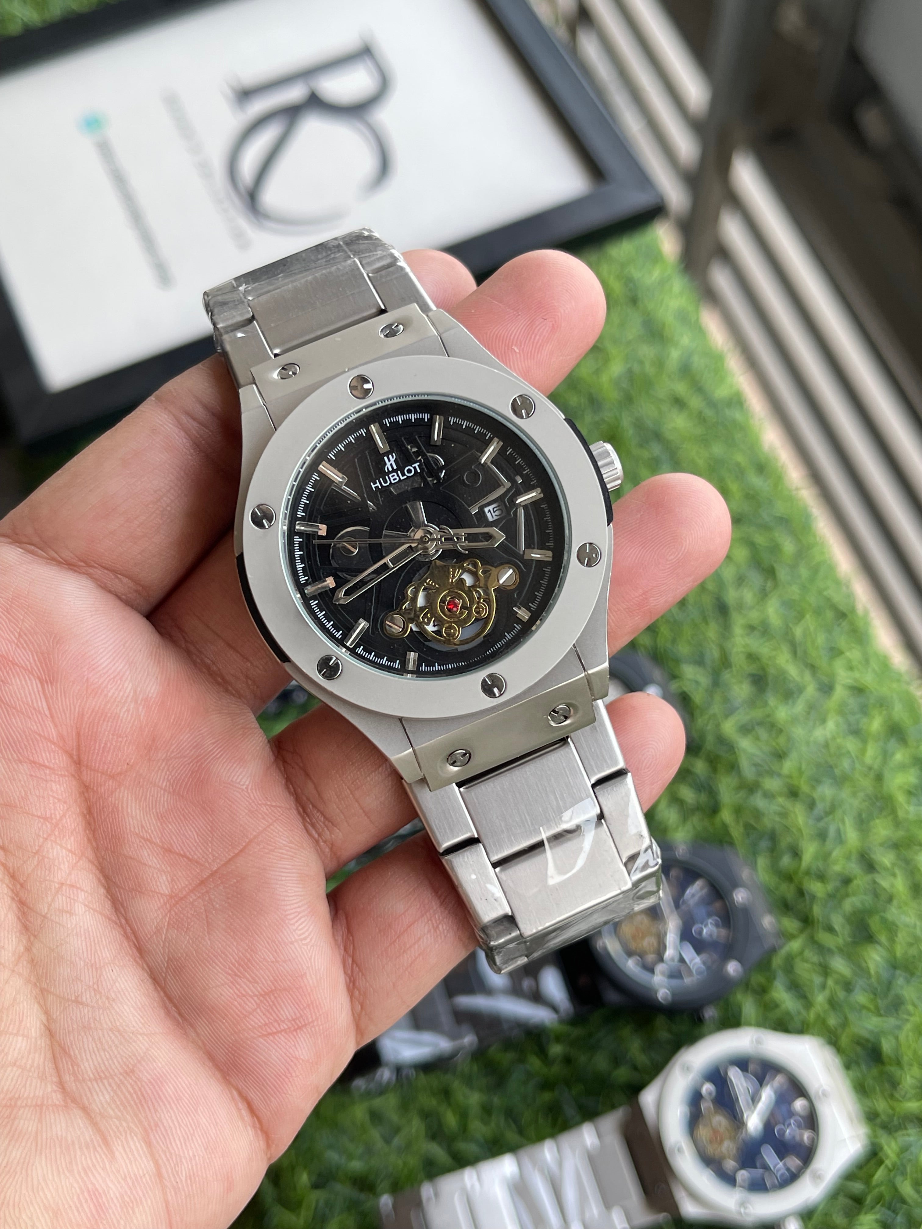 RC Hublt Classic Fusion Skeleton Quartz Collection (grey-black)