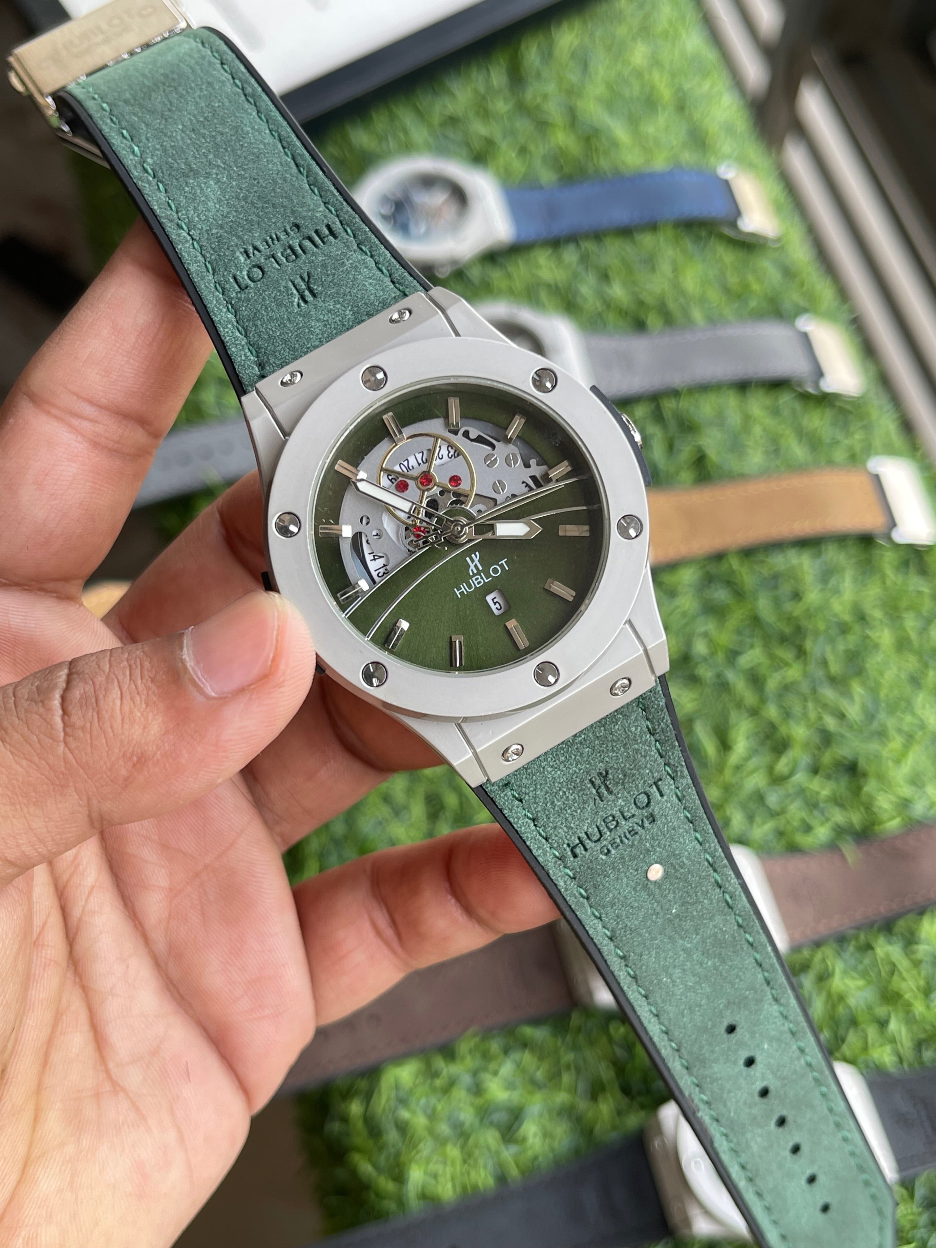RC Hublt Luxury Skeleton-Dial Sports Watch