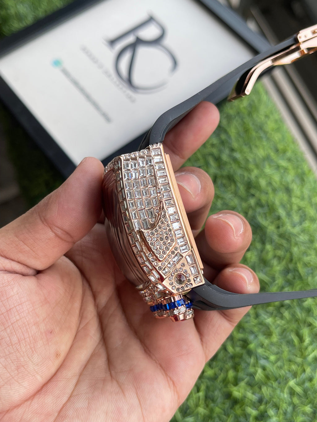 RC Jaacob & Co. Bugatti Skeleton Diamond Edition – Rose Gold & Black Strap