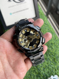 RC G-Shok Black & Gold Chronograph Watch