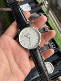 RC Daniiel Welliington | White Dial × Black Leather Strap