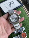 RC Casiio G-Shok Metal Series – Silver White Dial | Stainless Steel Strap