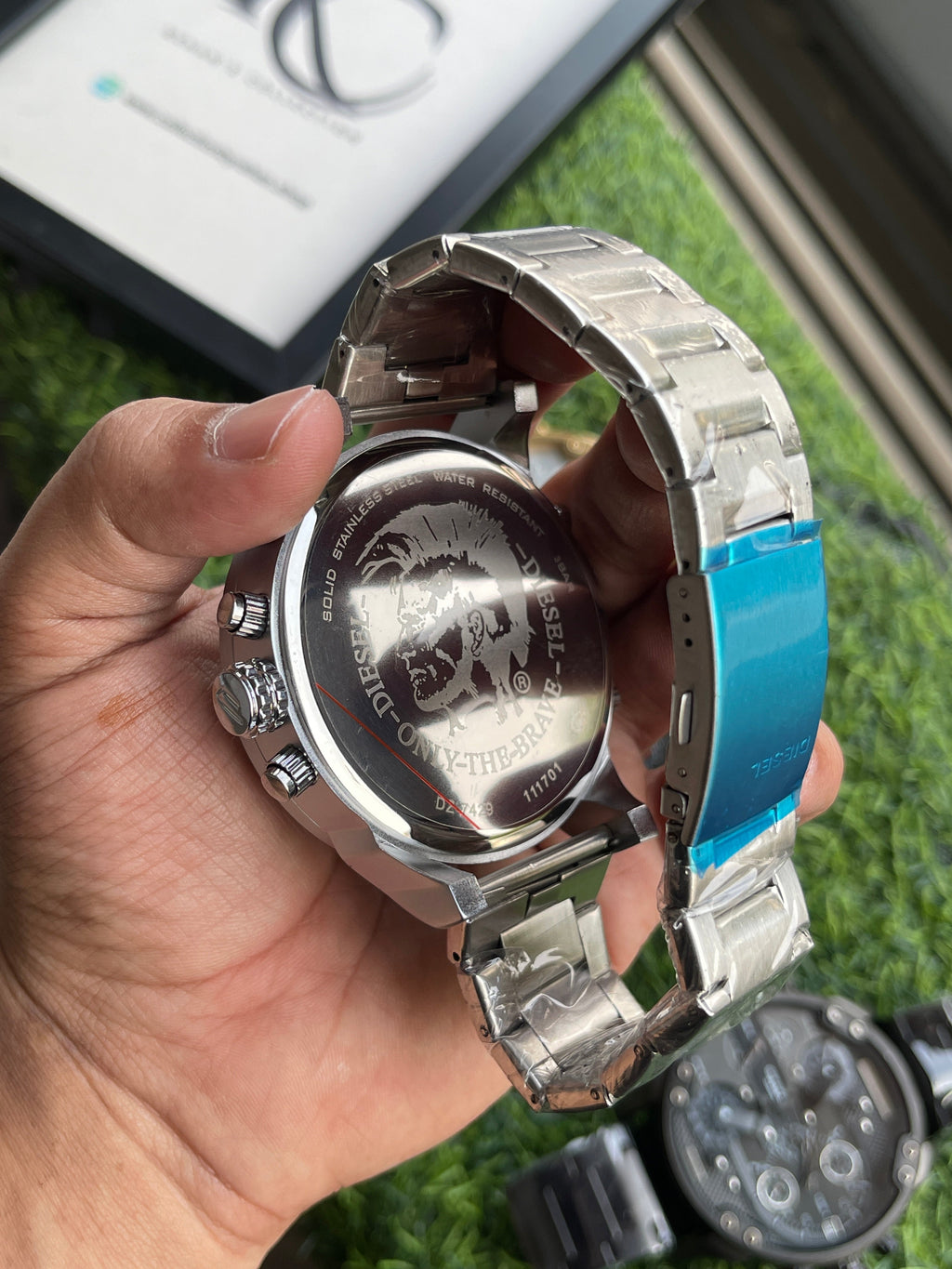RC Diiesel Mega Chief Dual-Time Chronograph – Silver Stainless Steel Edition