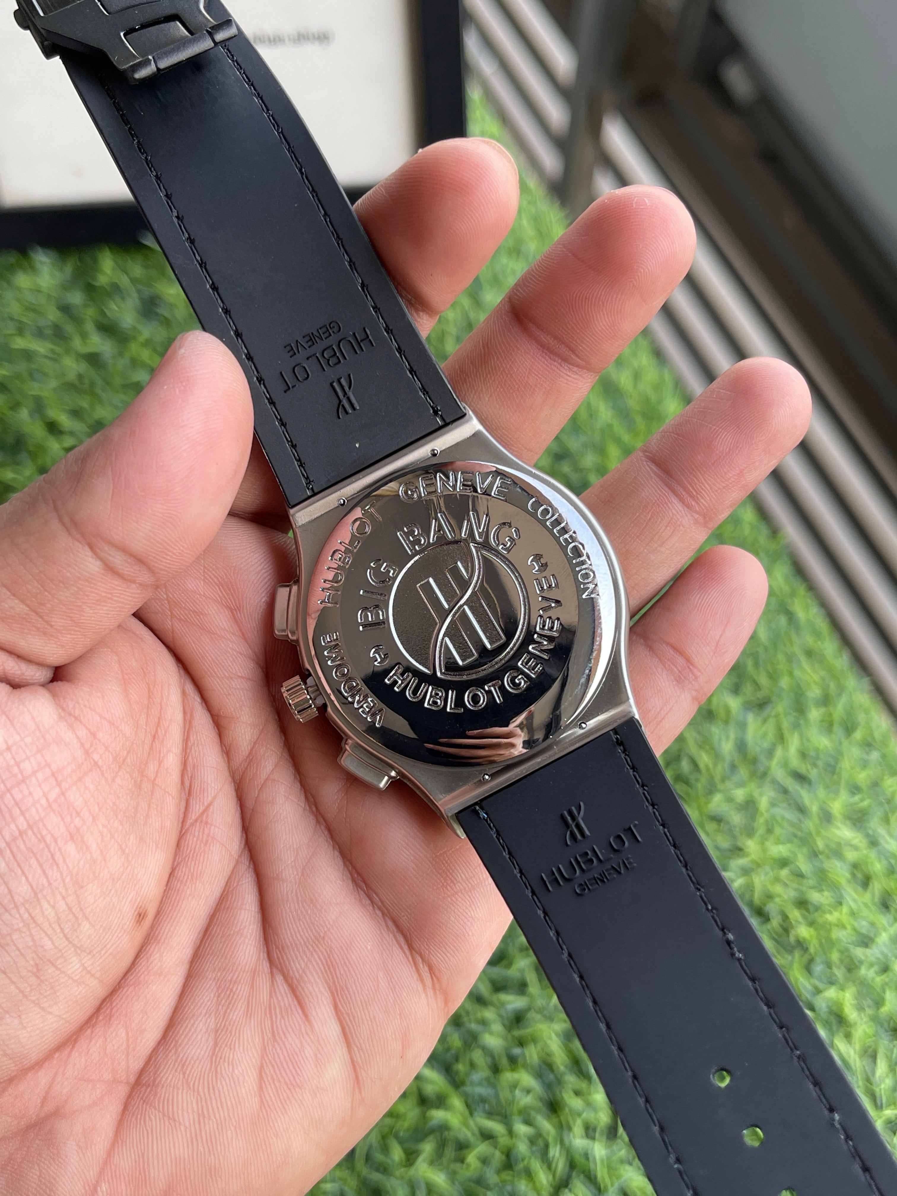 RC Hublt Classic Fusion Chronograph – Silver Case Blue Strap Edition