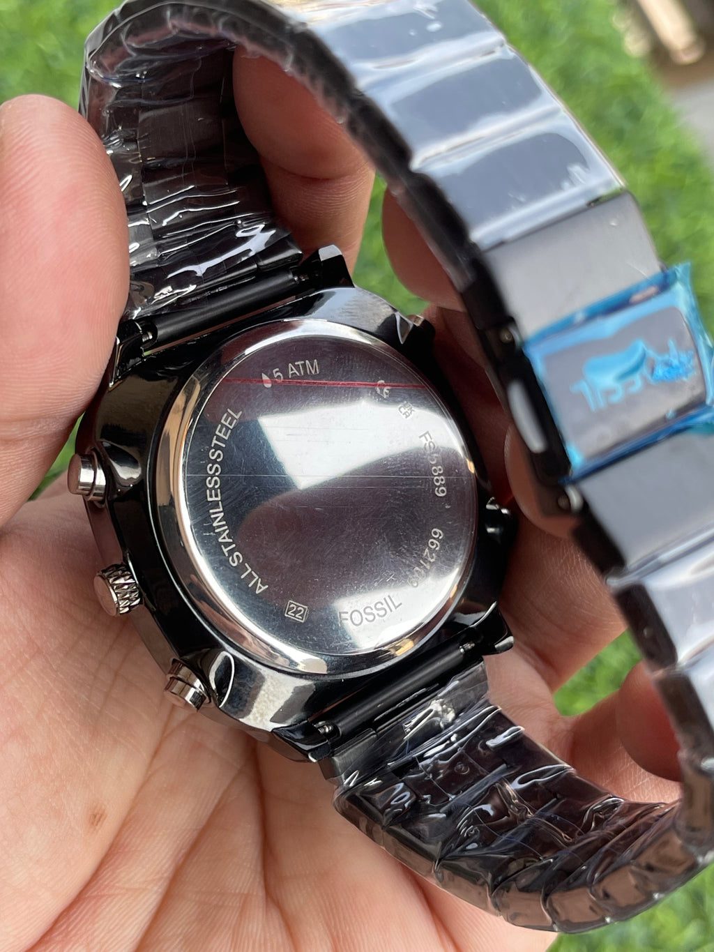 RC Fossiil Dual-Time Digital–Analog Watch – Black Edition