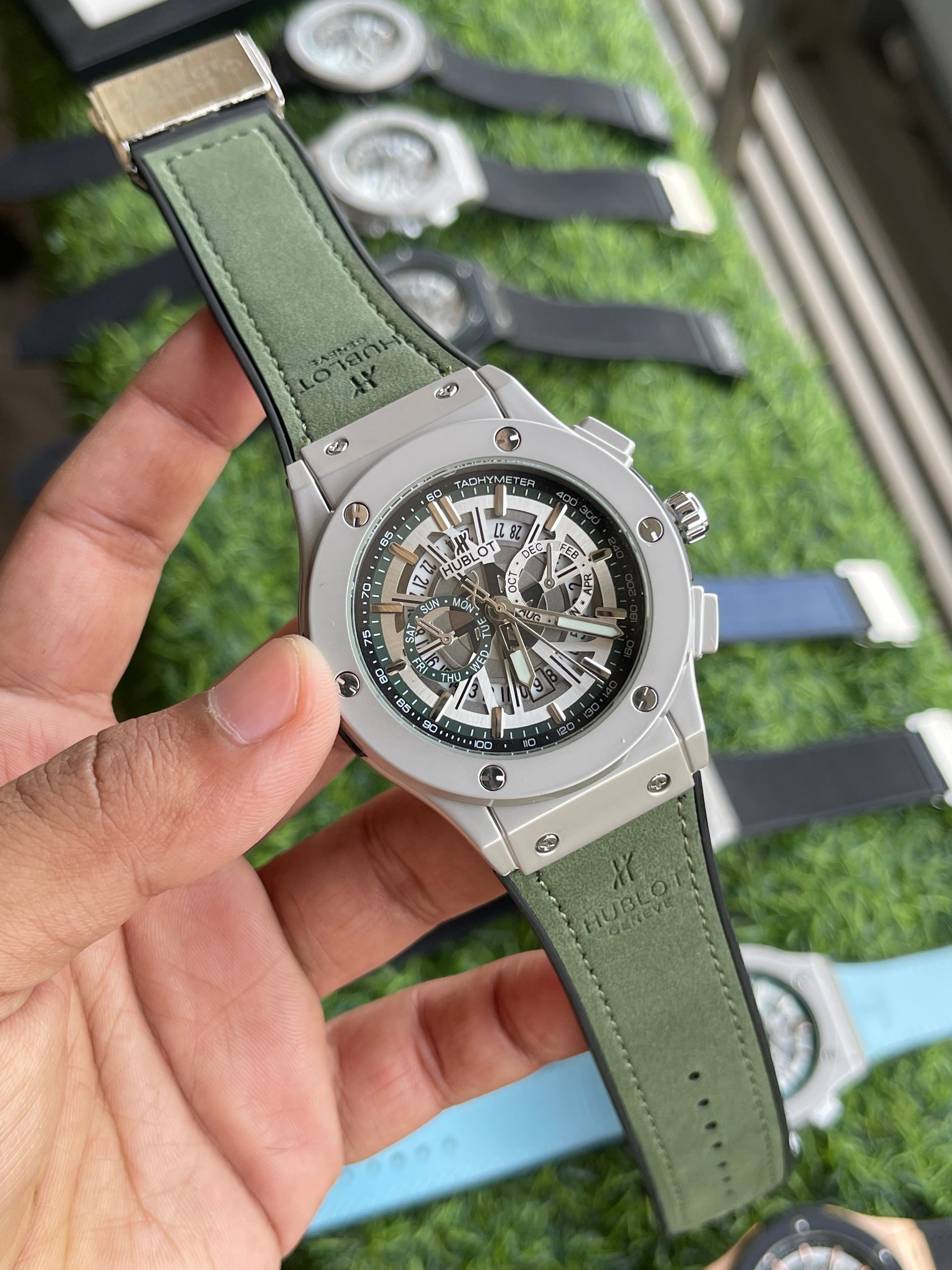 RC Hublt Luxury Skeleton-Dial Sports Watch
