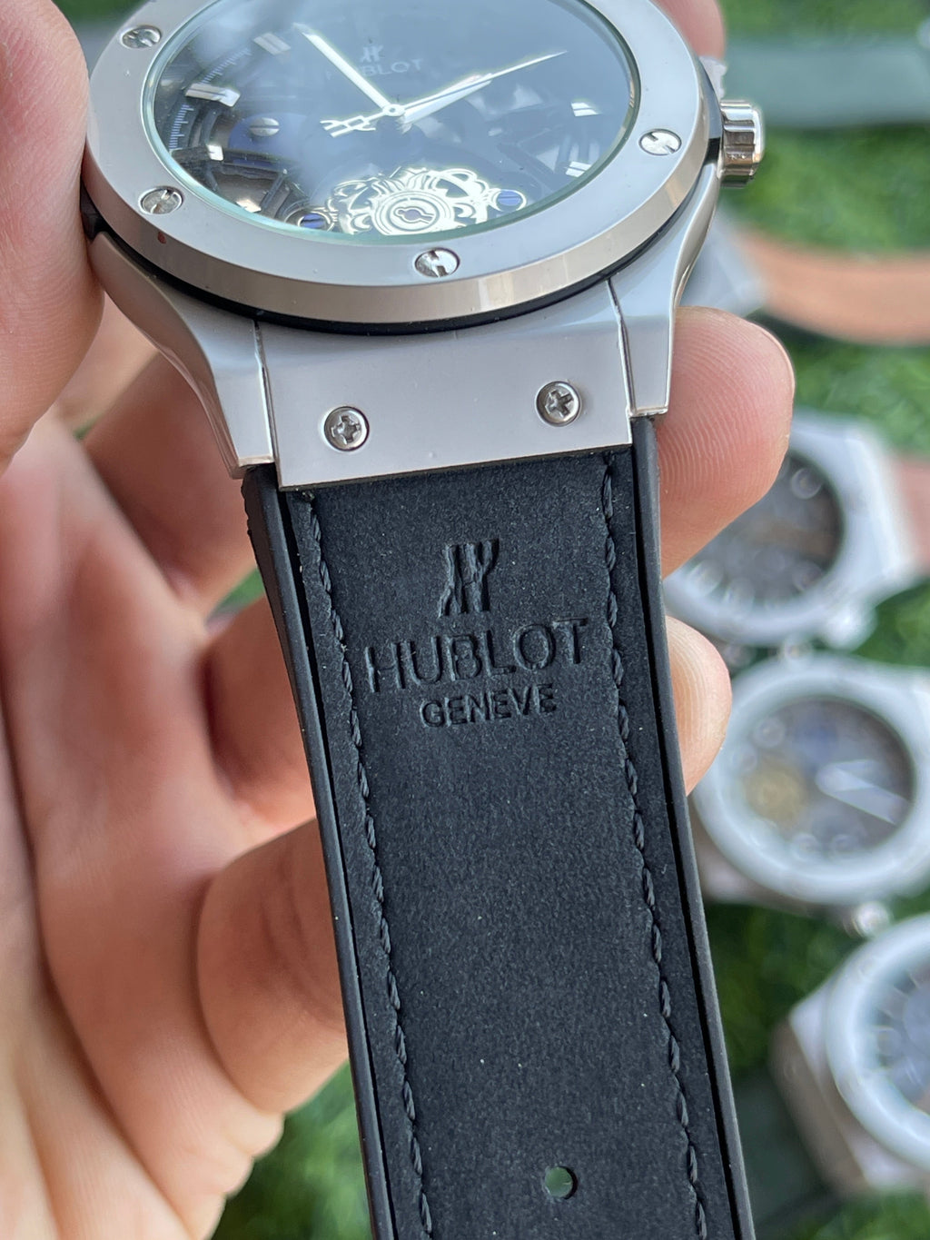 RC Hublt Skeleton Chronograph – Black Strap