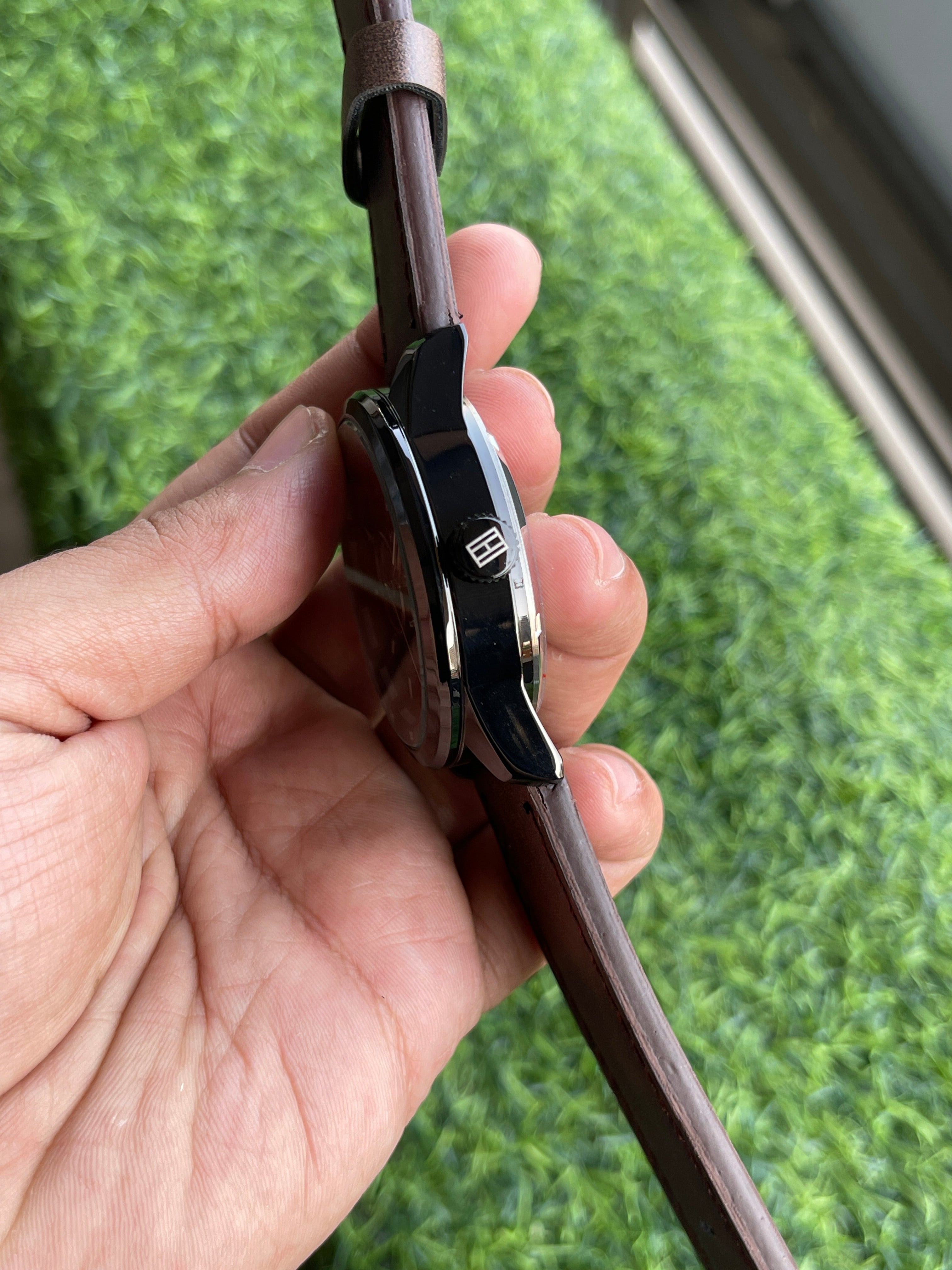 RC Tommy Automatic Skeleton Watch – Brown Leather Strap