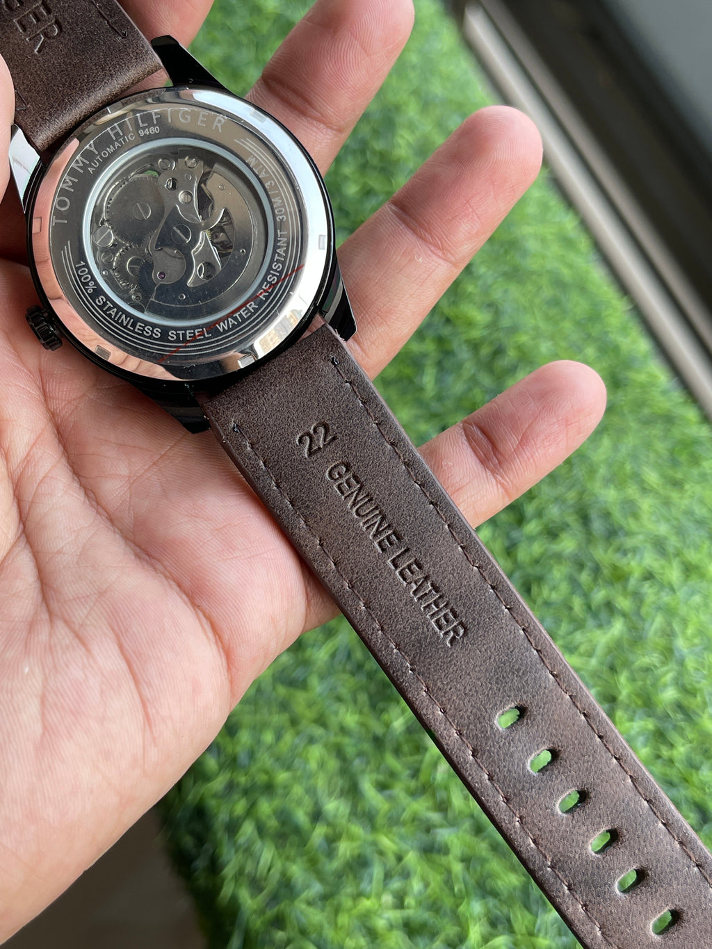 RC Tommy Automatic Skeleton Watch – Brown Leather Strap