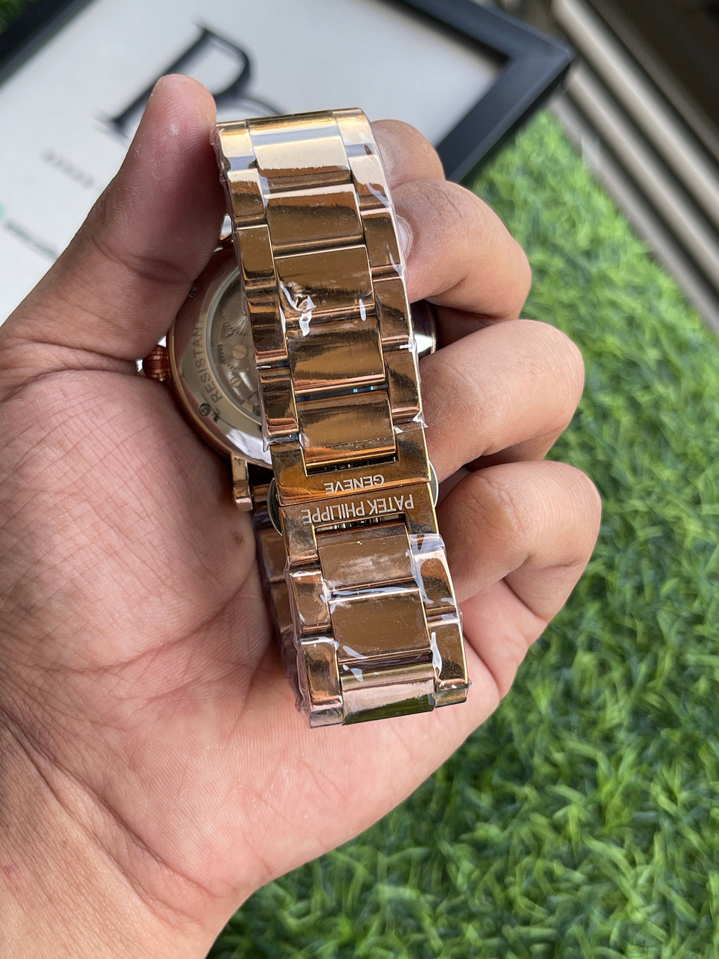 RC Patek Skeleton Automatic Gold Bracelet Watch